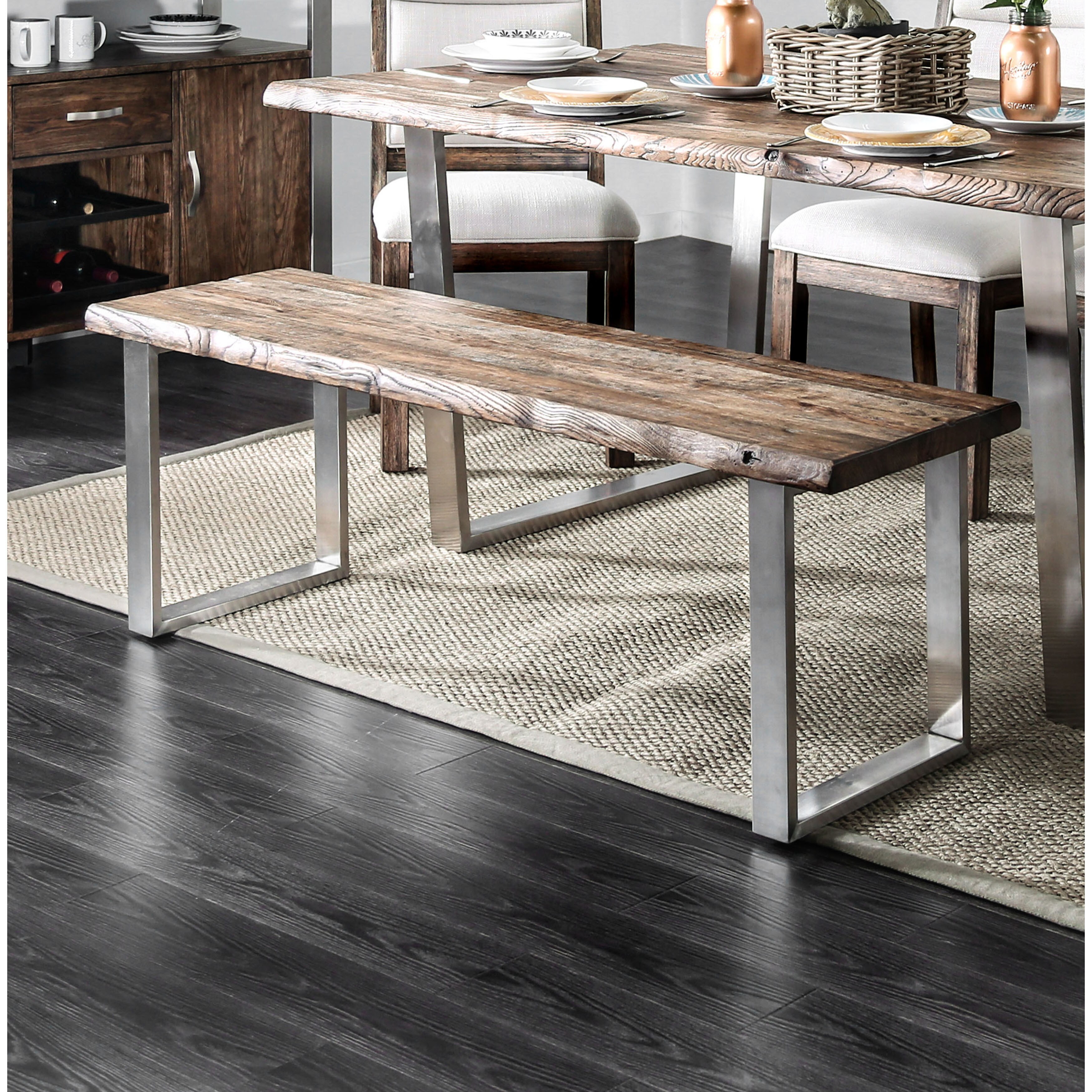 Furniture Of America Kelani Rustic Wooden Dining Bench On Furniture Of America Kelani Rustic Wooden Dining Bench On Free Shipping Today 18909239
