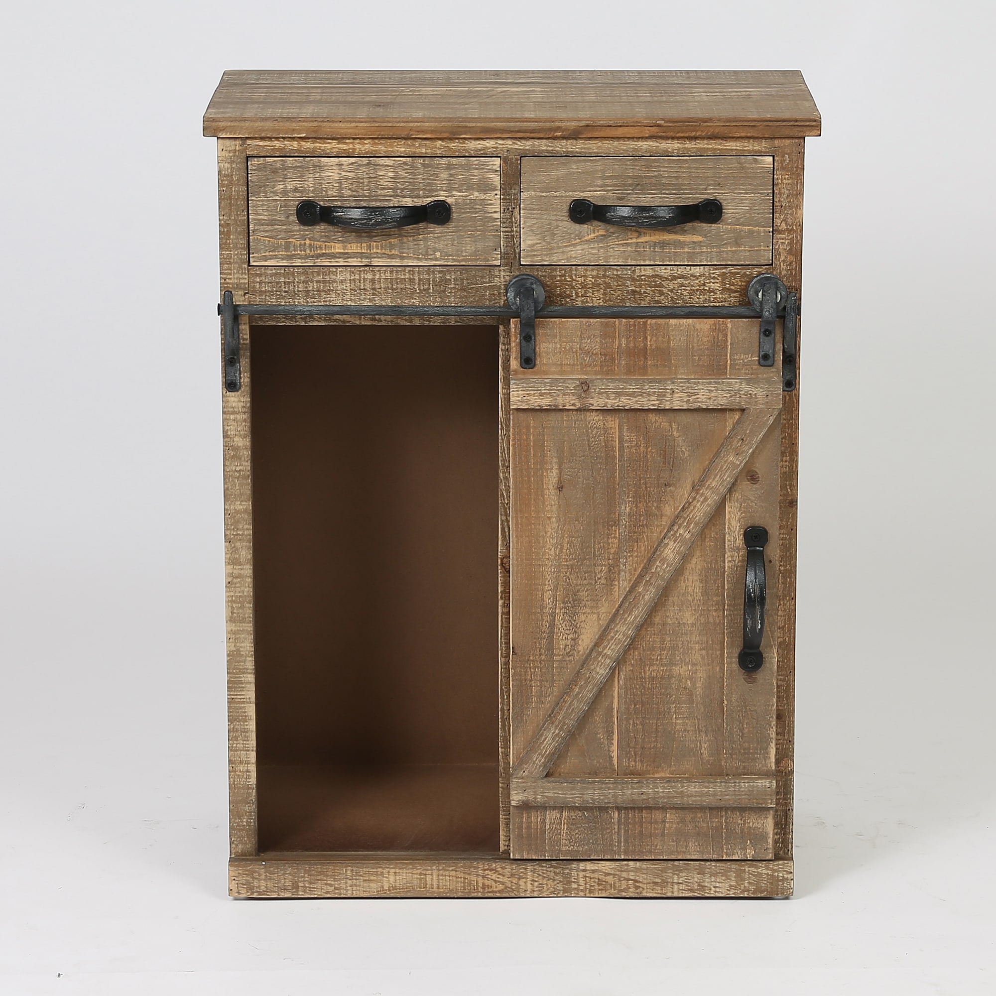 Brown Wood Rustic Sliding Barn Door Console Cabinet Free Brown Wood Rustic Sliding Barn Door Console Cabinet