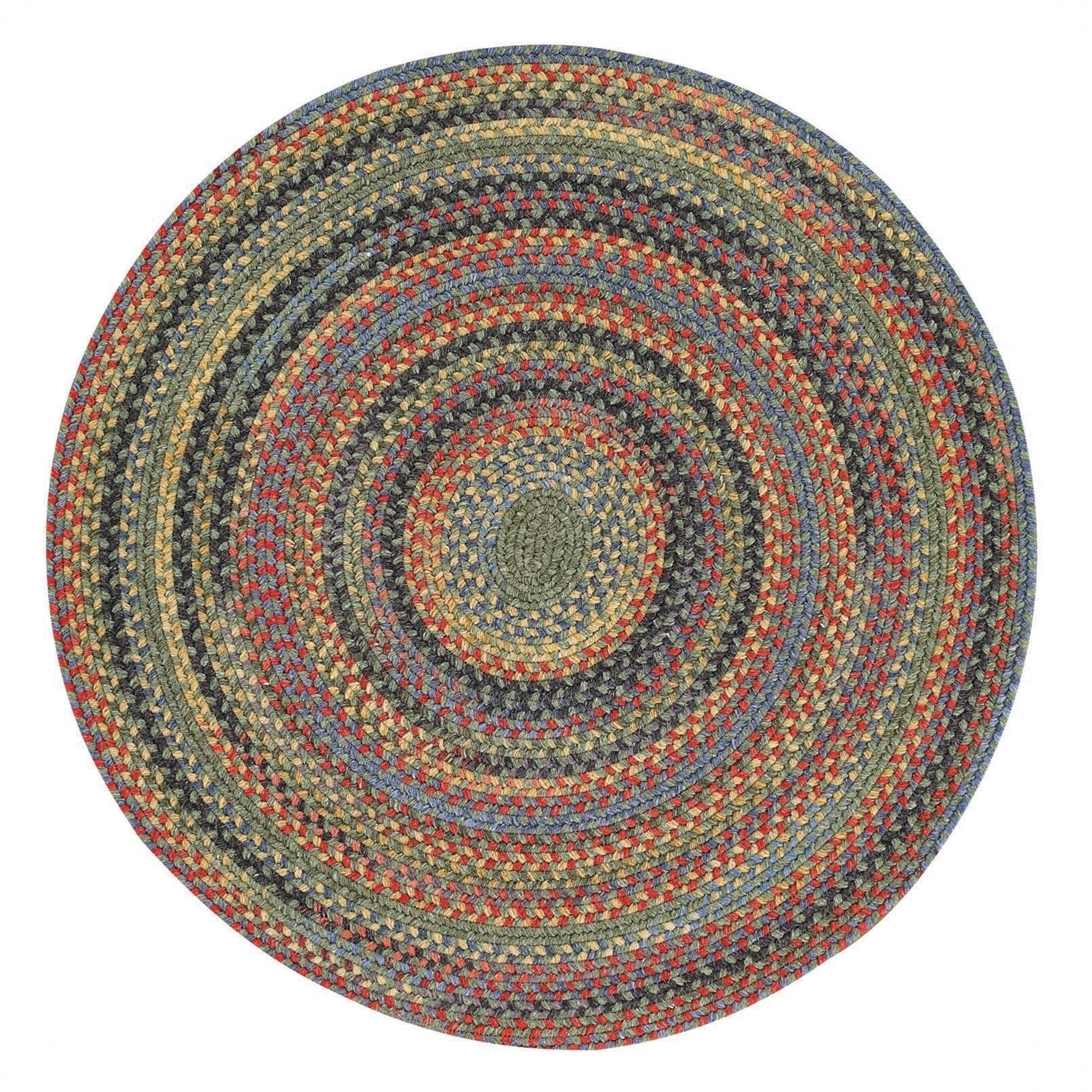 Songbird Parakeet Round Braided Rugs 5 6