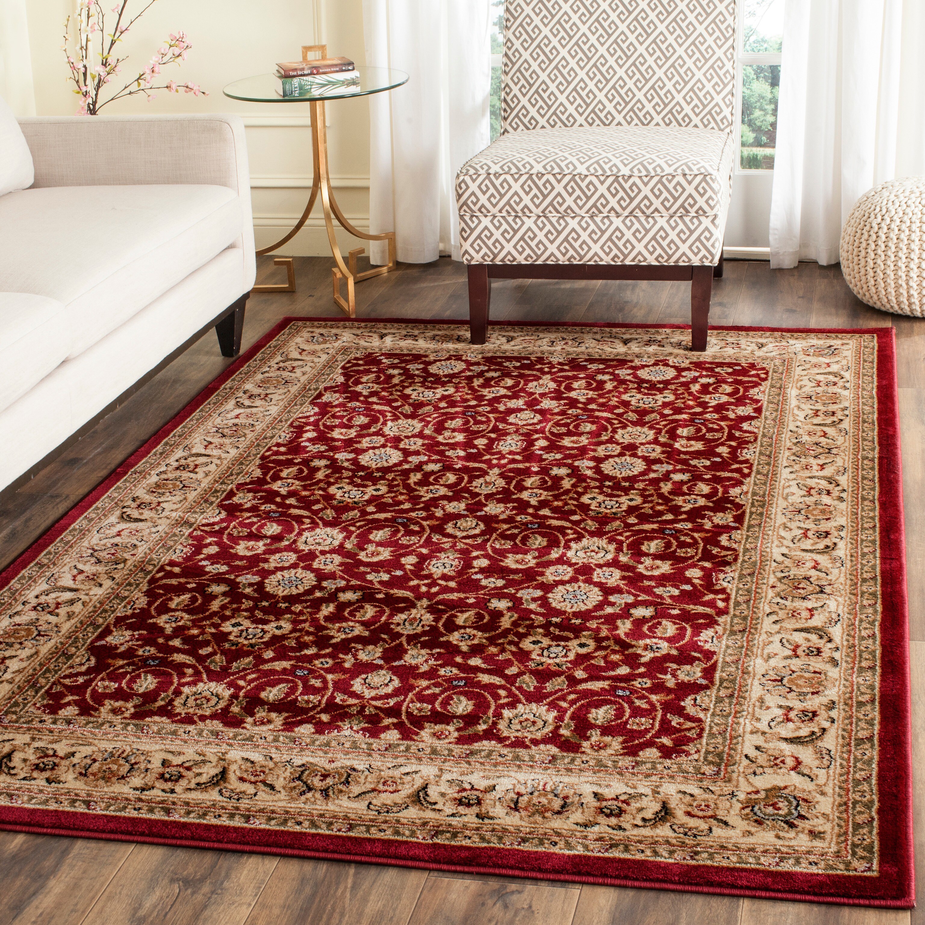 Shop Safavieh Lyndhurst Traditional Oriental Burgundy Ivory Rug 5