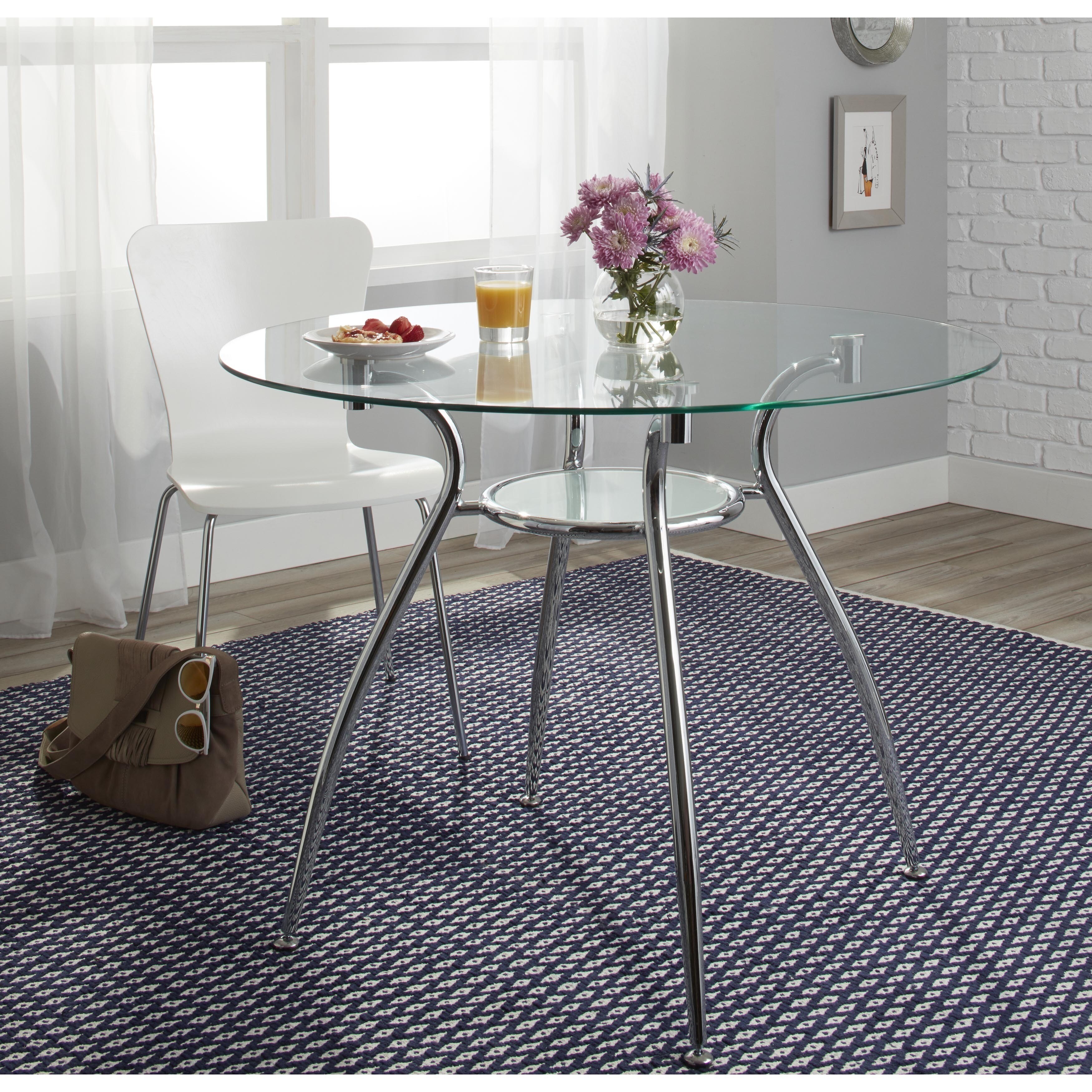 Porch Den Third Ward St Paul Tempered Gl Chrome Round Porch Den Third Ward St Paul Tempered Gl Chrome Round Dining Table Chome Free Shipping Today 19389933