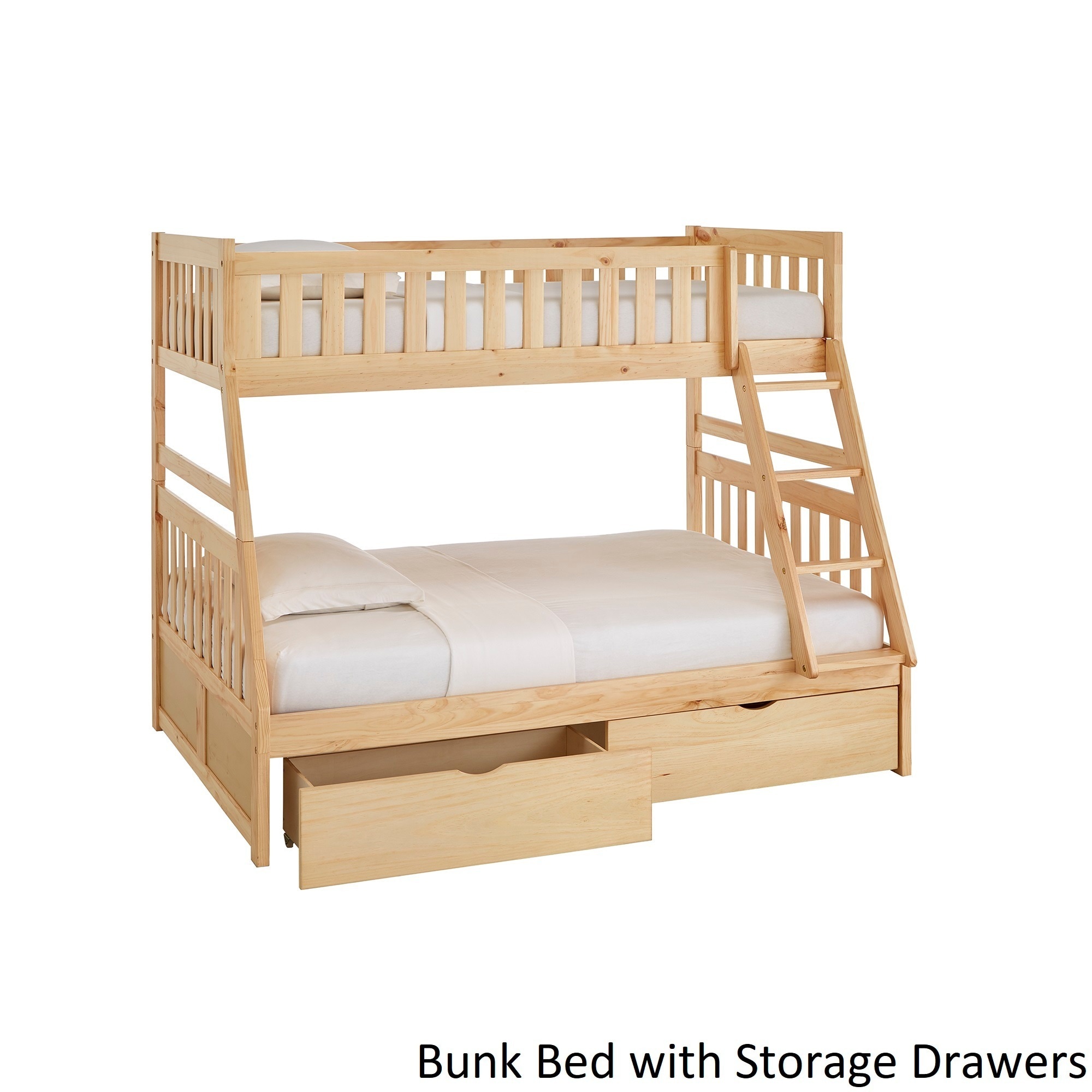 Shop Hunter Twin Over Full Natural Wood Bunk Bed By Inspire Q