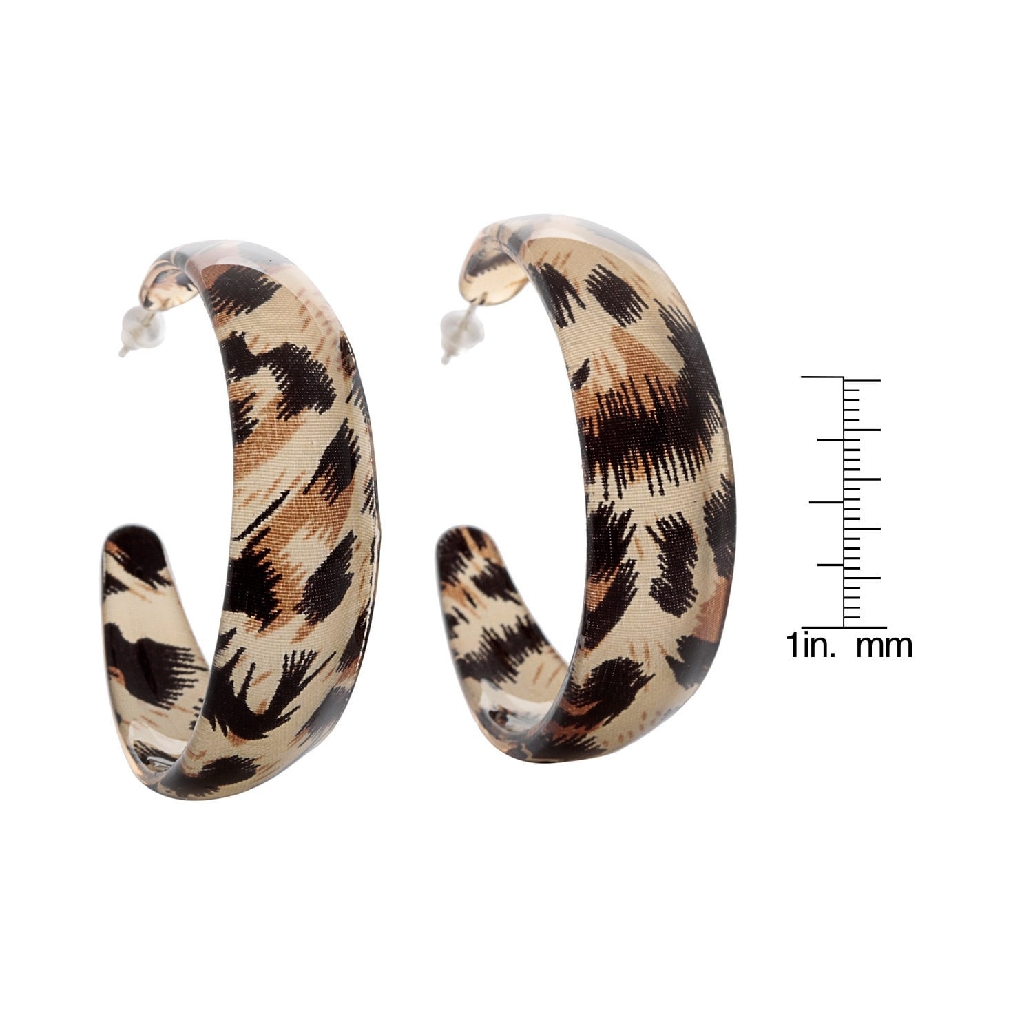 leopard print hoop earrings