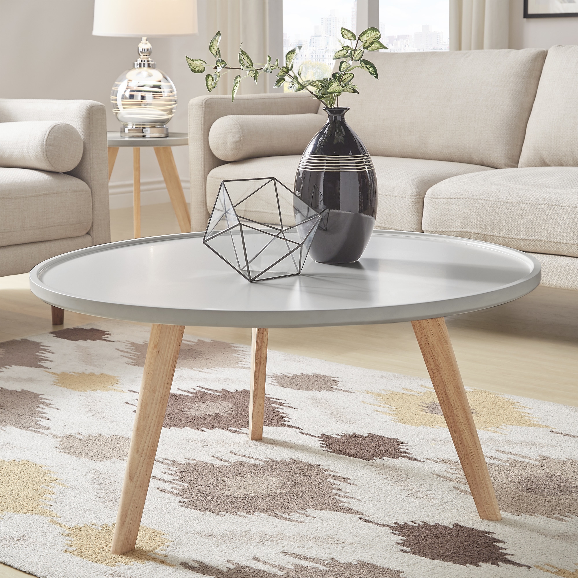 Hayden Mid Century Round Coffee Table By Inspire Q Modern Hayden Mid Century Round Coffee Table By Inspire Q Modern Free Shipping Today 19457142
