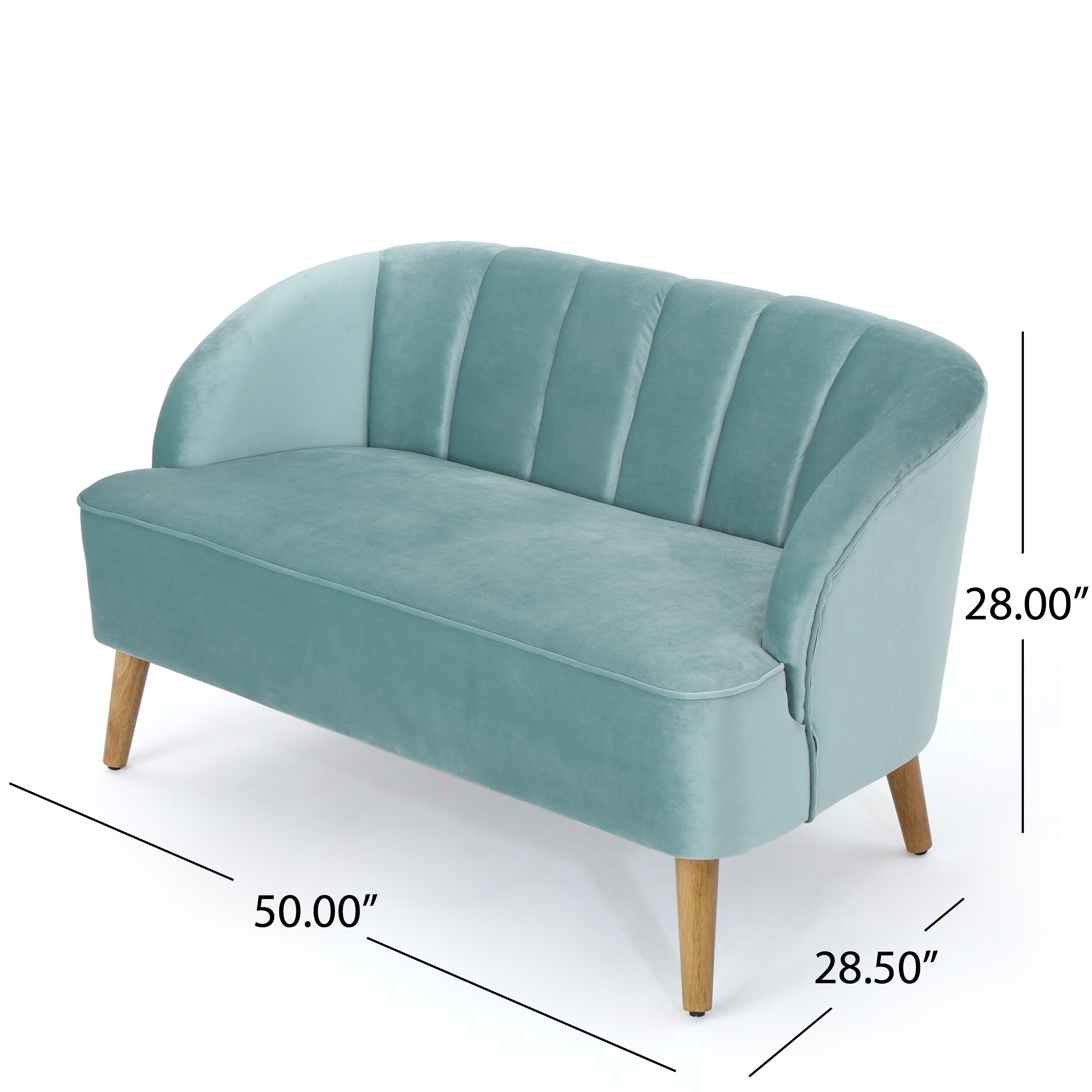 Amaia Modern Velvet Loveseat Sofa By Christopher Knight Home