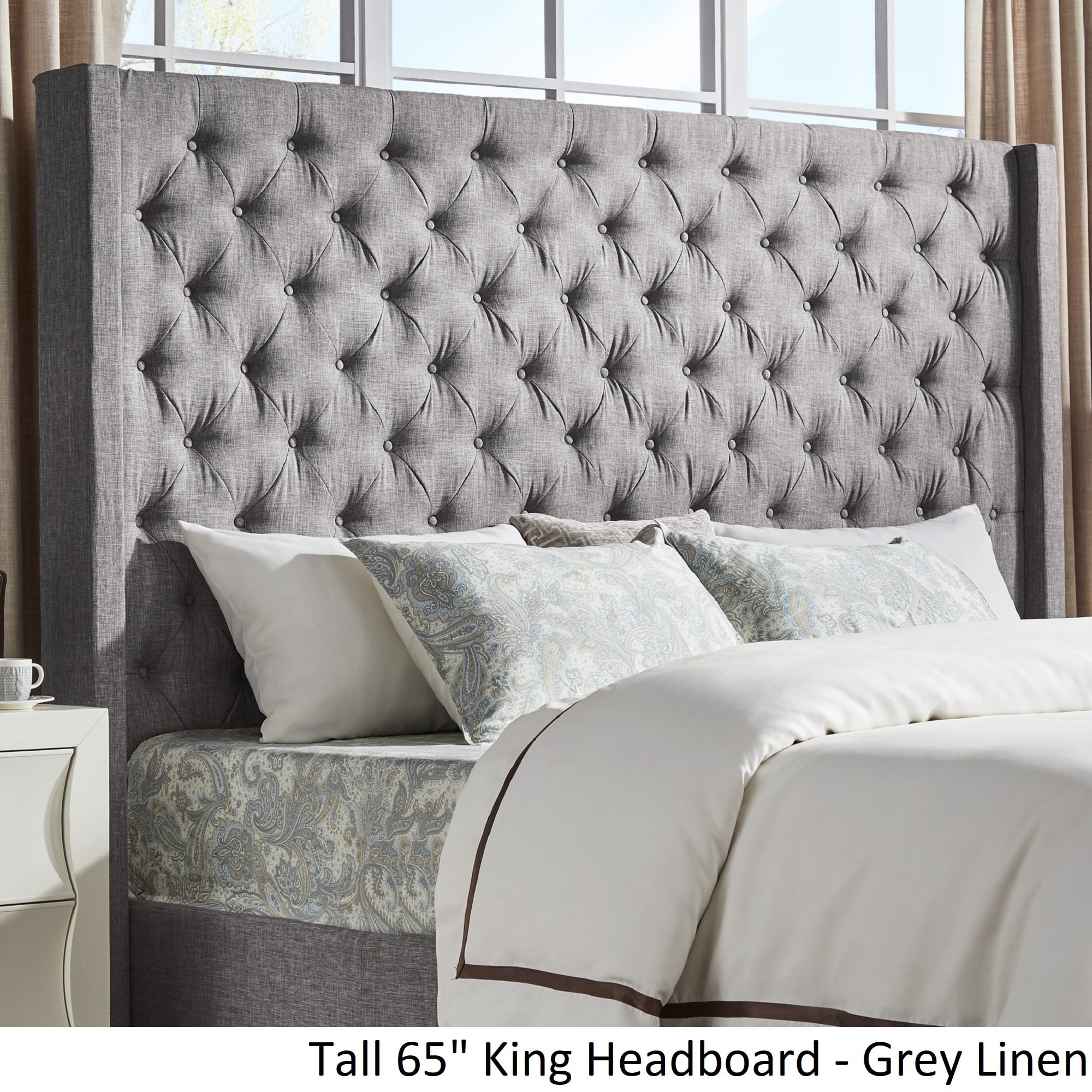Naples Wingback On Tufted Tall Headboards By Inspire Q Naples Wingback On Tufted Tall Headboards By Inspire Q Free Shipping Today 25504309