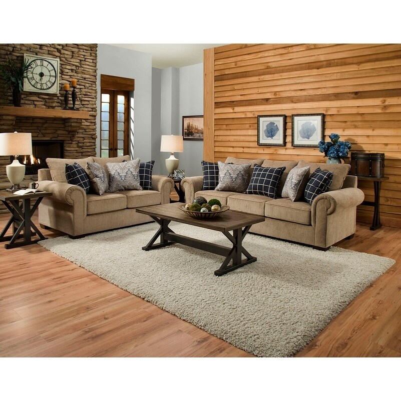 Simmons Upholstery Gavin Mushroom Sofa - Free Shipping Today ... Simmons Upholstery Gavin Mushroom Sofa - Free Shipping Today ...