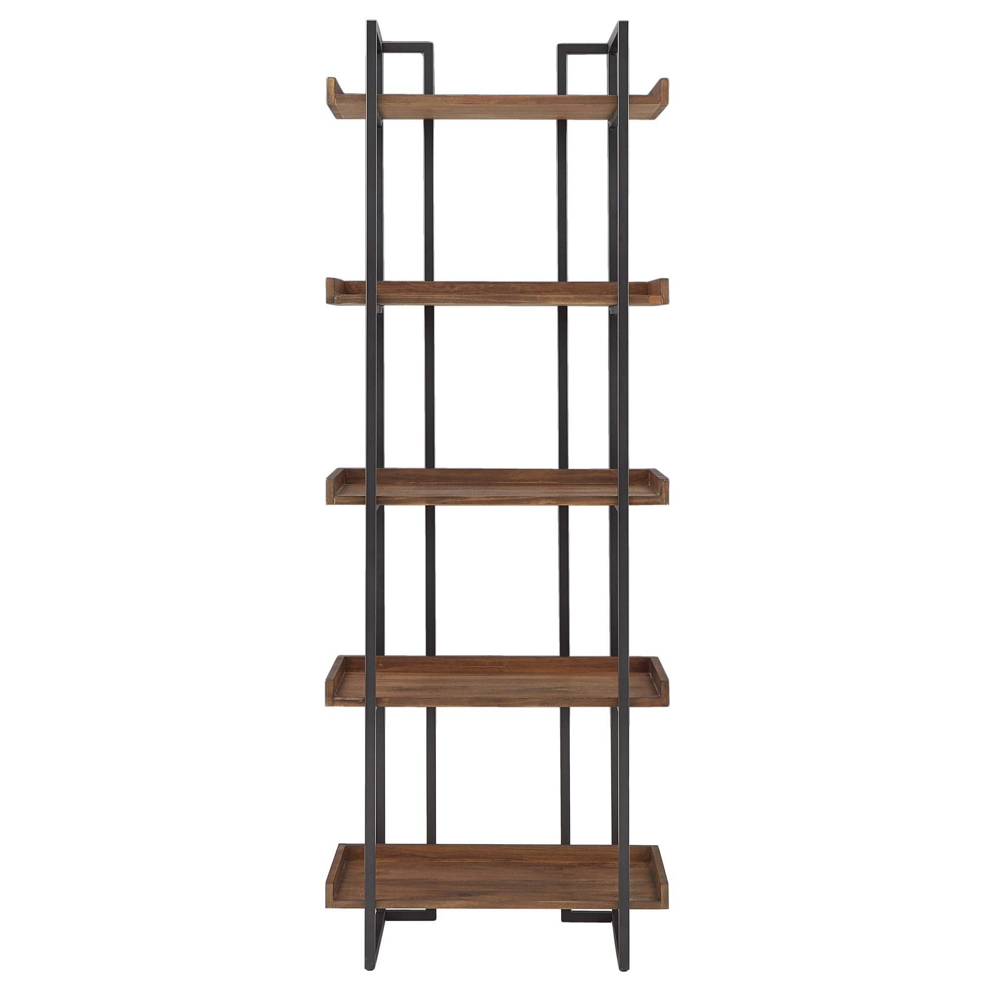 Unique Bookcases Home Design Corey Rustic Brown Etagere Bookcases By Inspire Q Modern Free Shipping Today