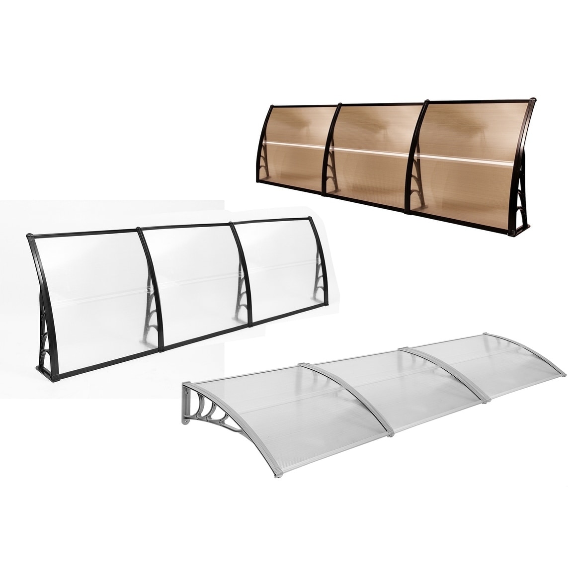 Shop 120 Window Awning Outdoor Polycarbonate Front Door Patio Cover