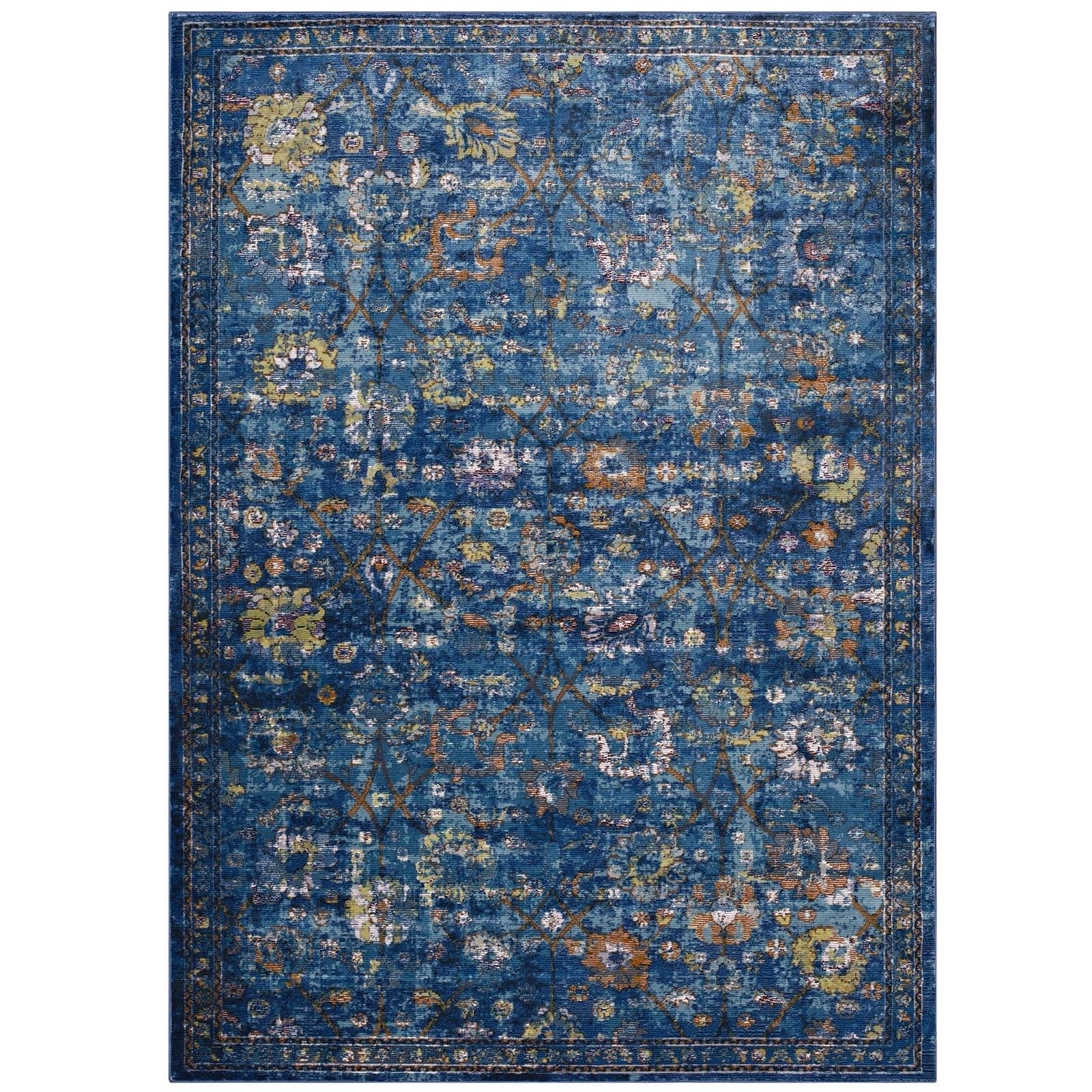 Cobalt Blue Rug 8x10 Uniquely Modern Rugs Minu Distressed Persian Medallion Area Rug 8 X 10 Free