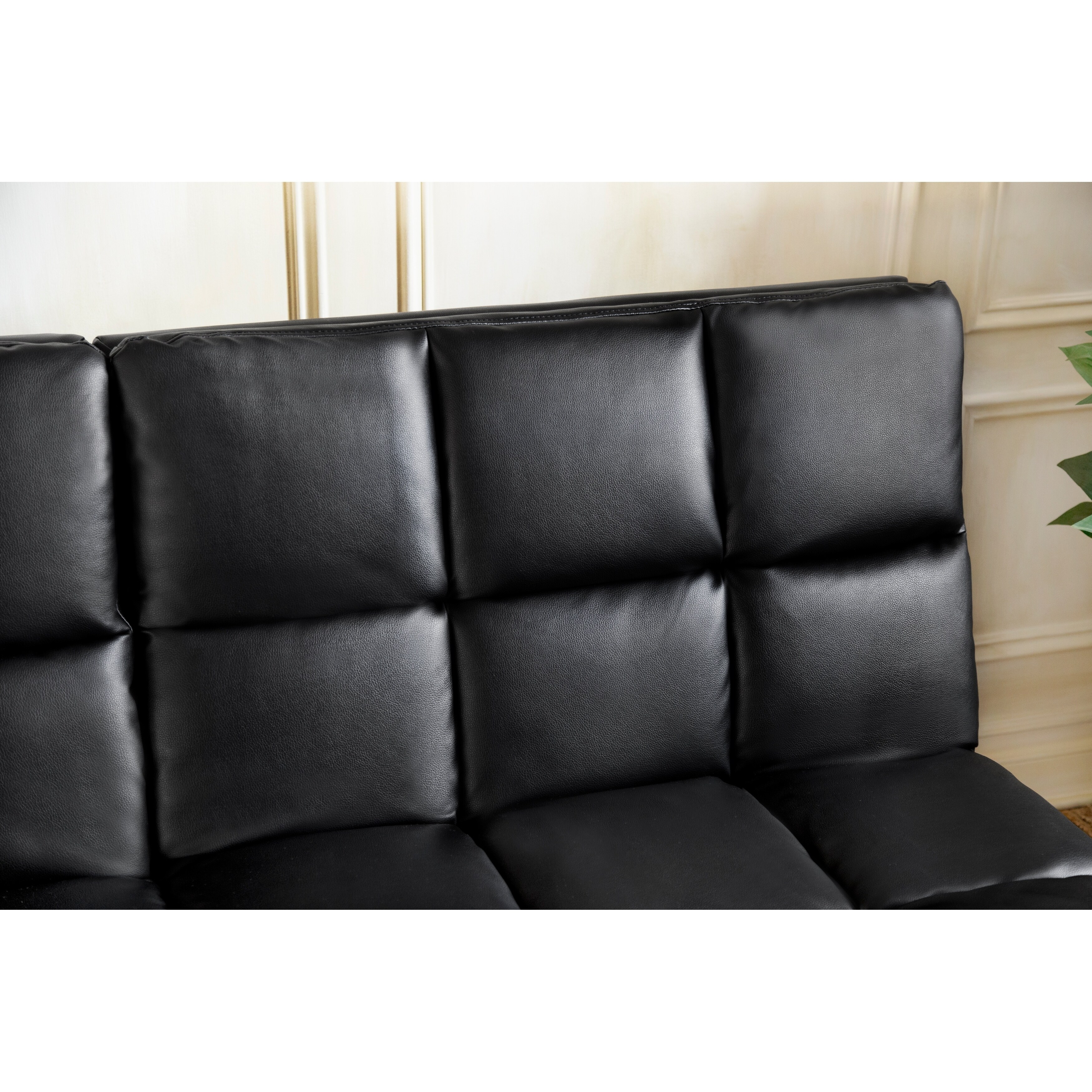 Abbyson Brandon Black Bonded Leather Sofa Bed Free Shipping Abbyson Brandon Black Bonded Leather Sofa Bed Free Shipping
