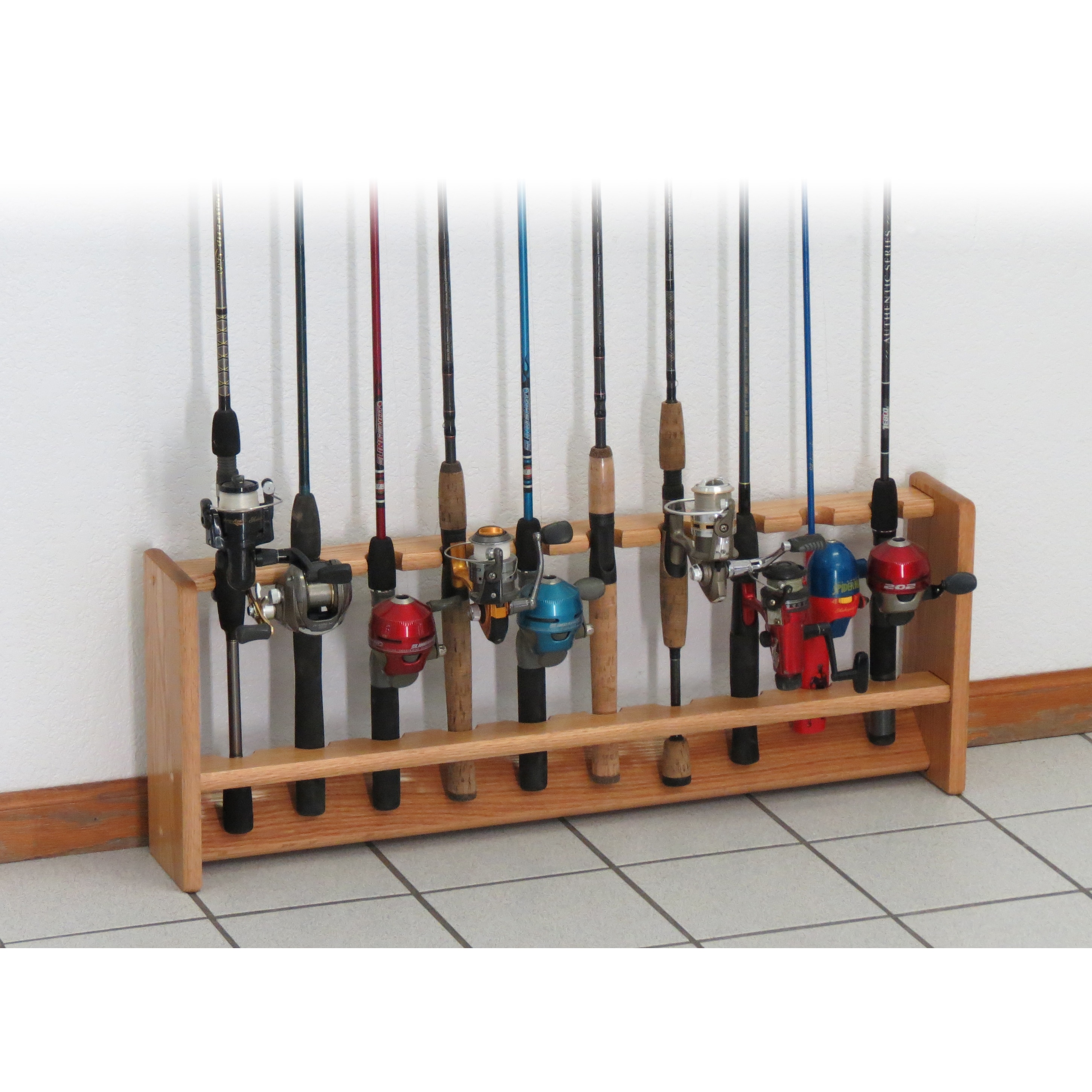 Fishing Rod Rack 10 Rods 4 Finish Options Free Shipping Today
