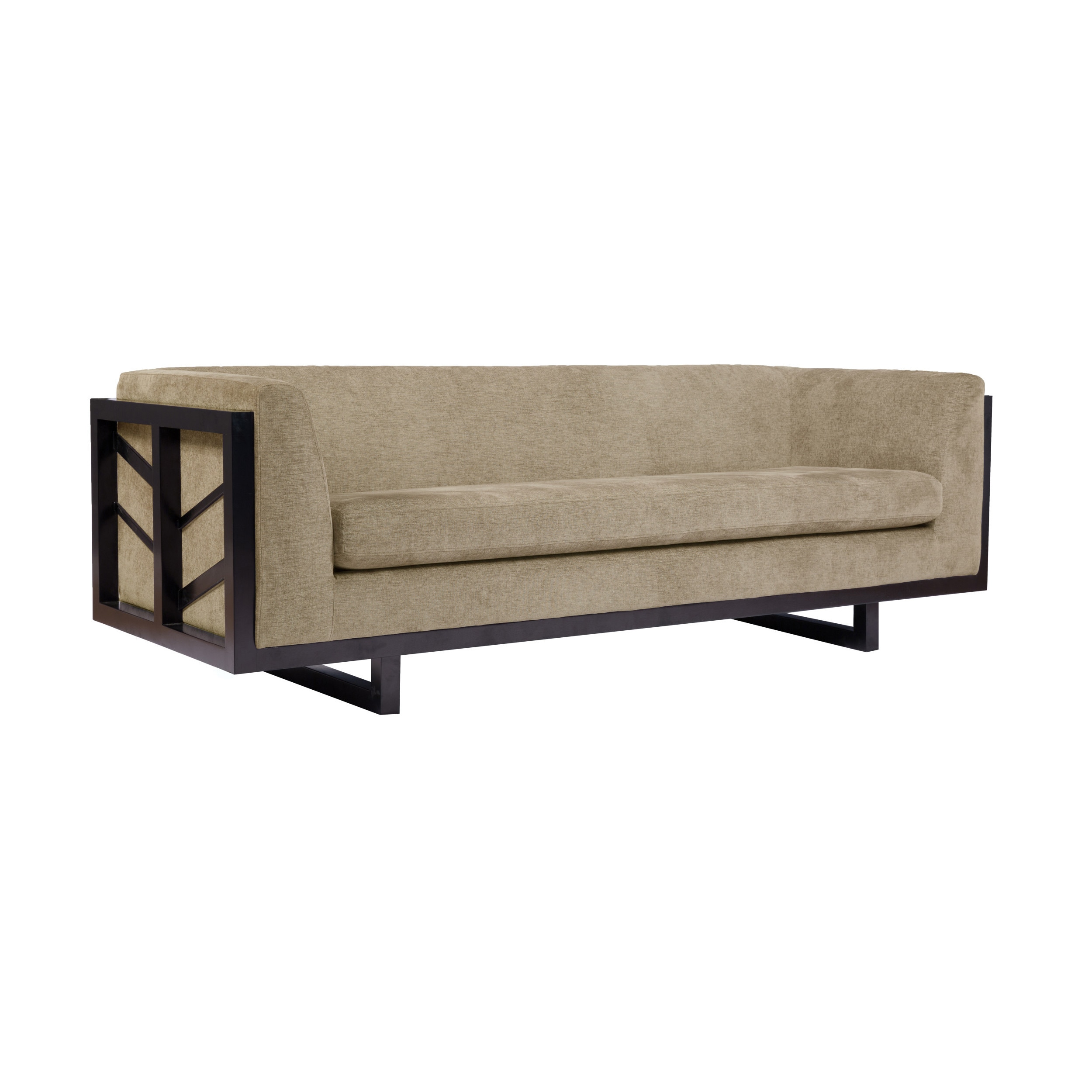 Chic Home Mabel Sofa Linen Textured Upholstery Espresso Chic Home Mabel Sofa Linen Textured Upholstery Espresso Finished Lattice Wood Frame On Free Shipping Today 19561343