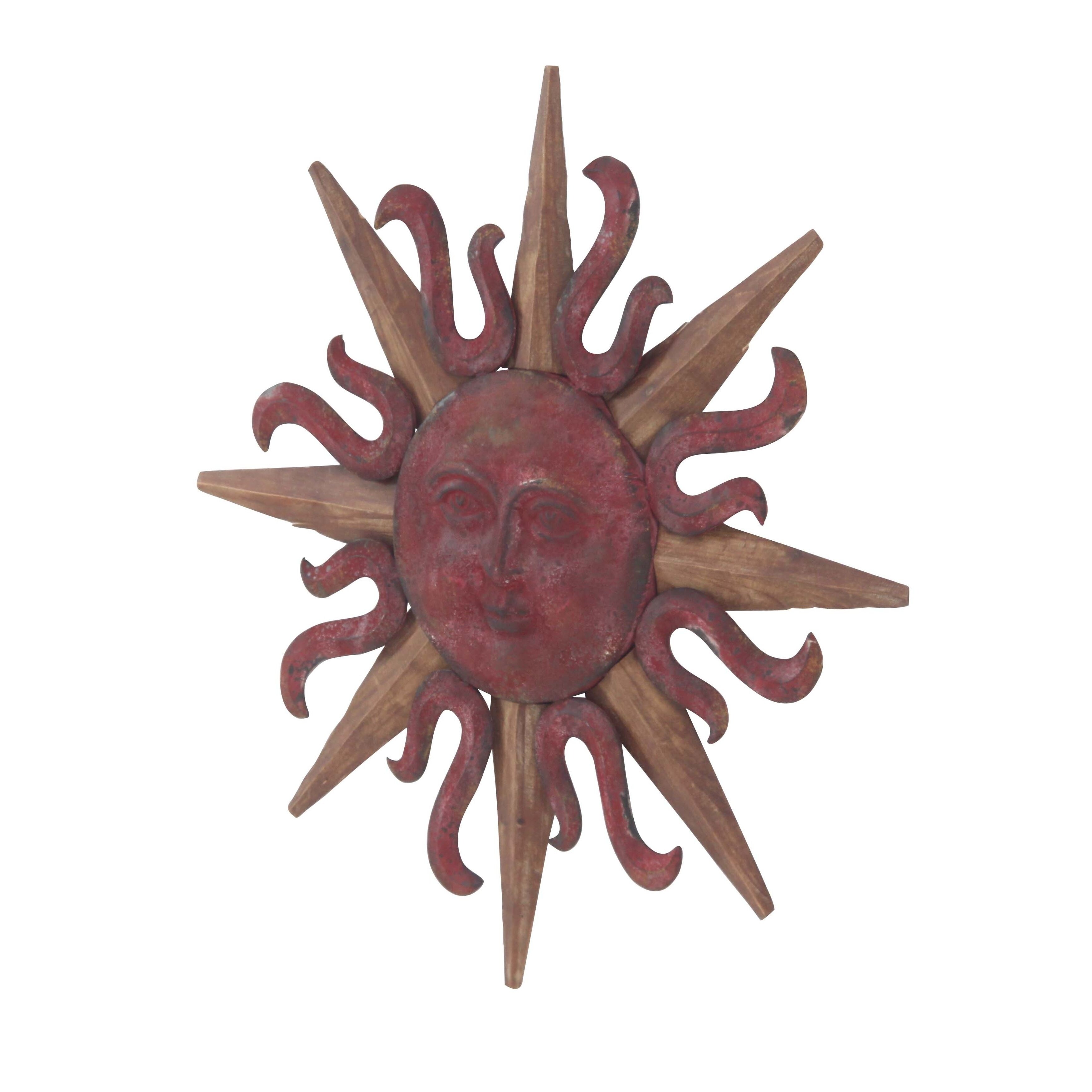 Traditional Iron And Fir Wood Red Celestial Sun Wall Decor On Traditional Iron And Fir Wood Red Celestial Sun Wall Decor On Free Shipping Today 19563579
