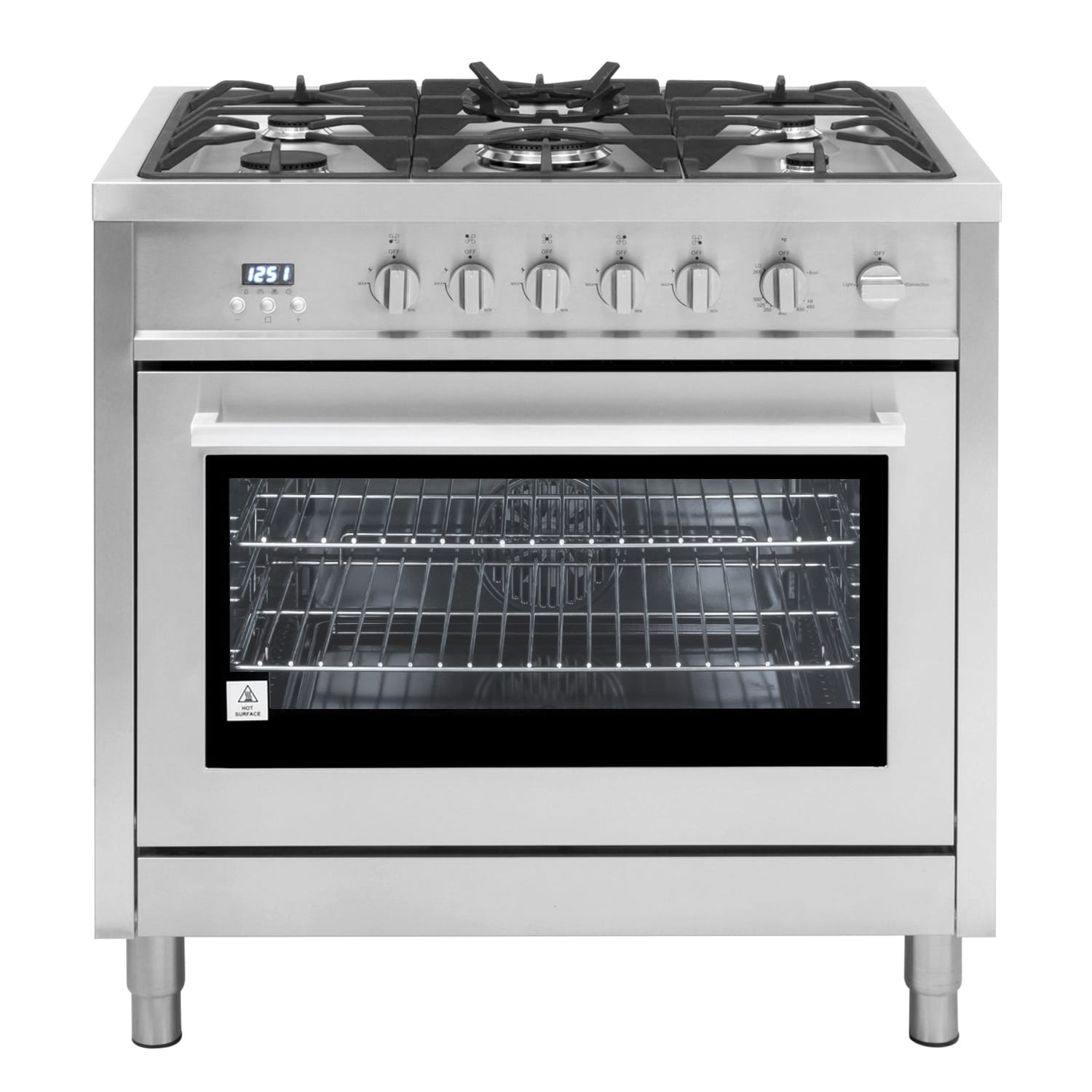 Cosmo 36 Inch Free Standing 5 Burner Convection Gas Range On Cosmo 36 Inch Free Standing 5 Burner Convection Gas Range