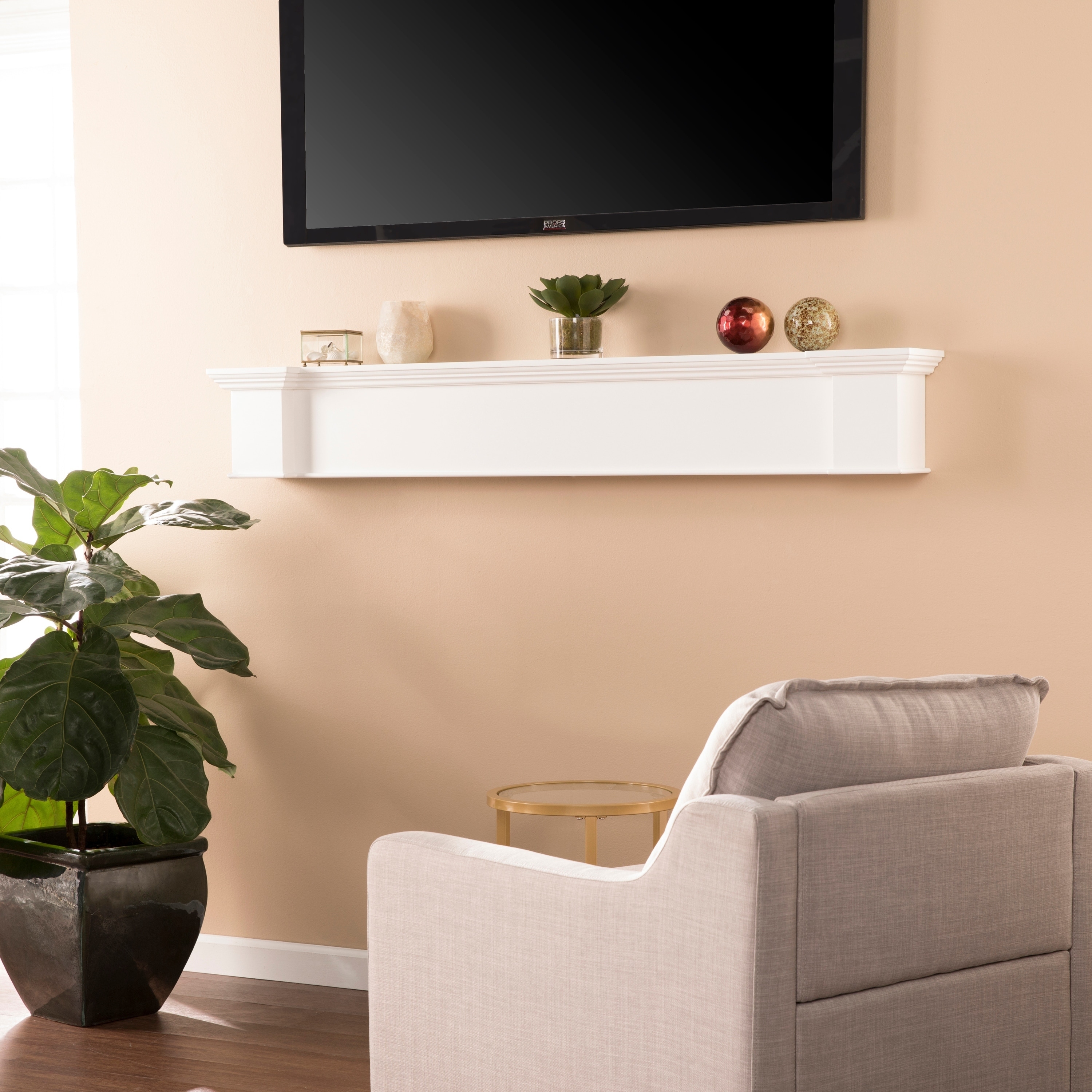 Oliver James Fritz White Fireplace Mantel Shelf On Oliver James Fritz White Fireplace Mantel Shelf On Free Shipping Today 20882045