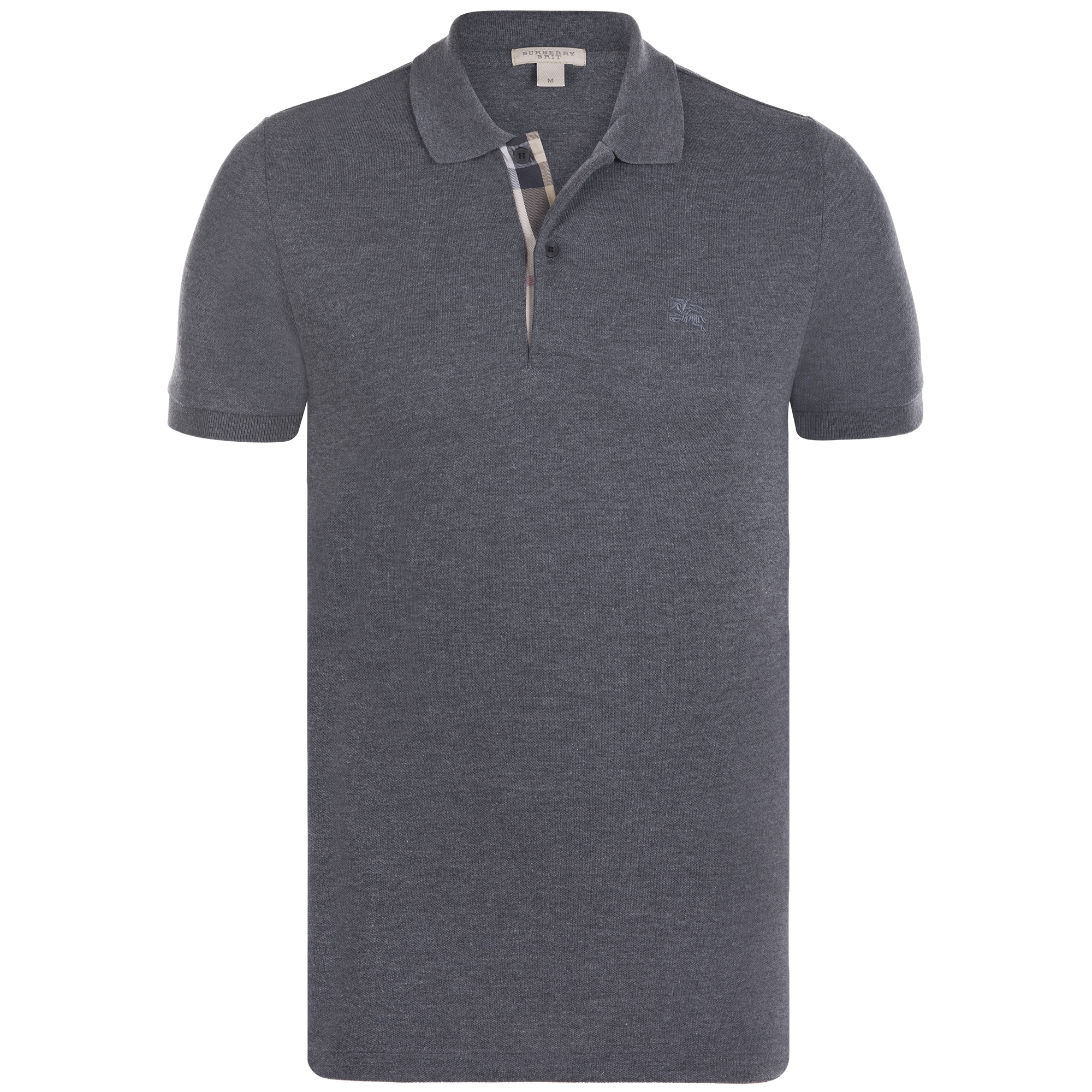 grey burberry polo