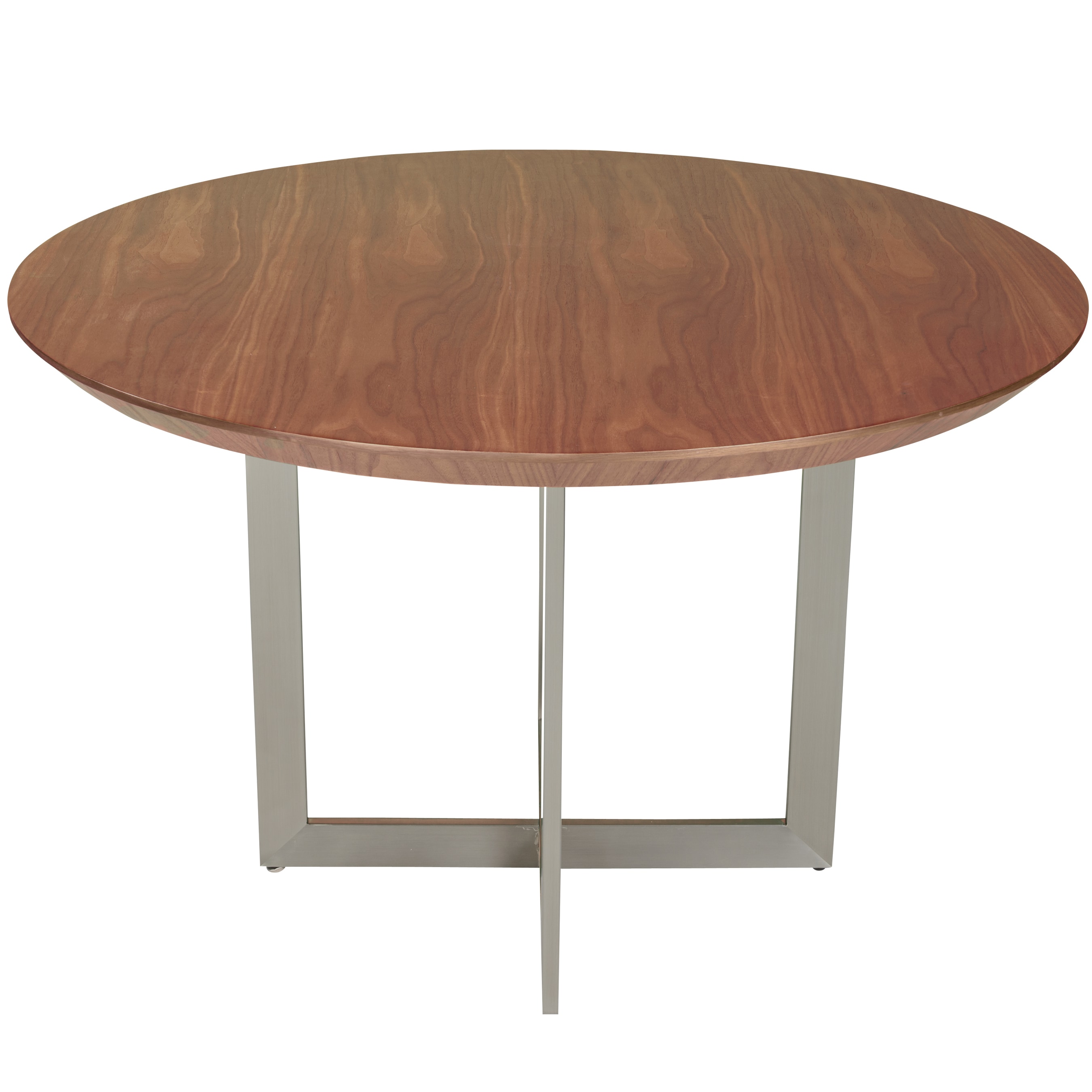 Tosca 54 Round Dining Table In American Walnut With Brushed Tosca 54 Round Dining Table In American Walnut With Brushed