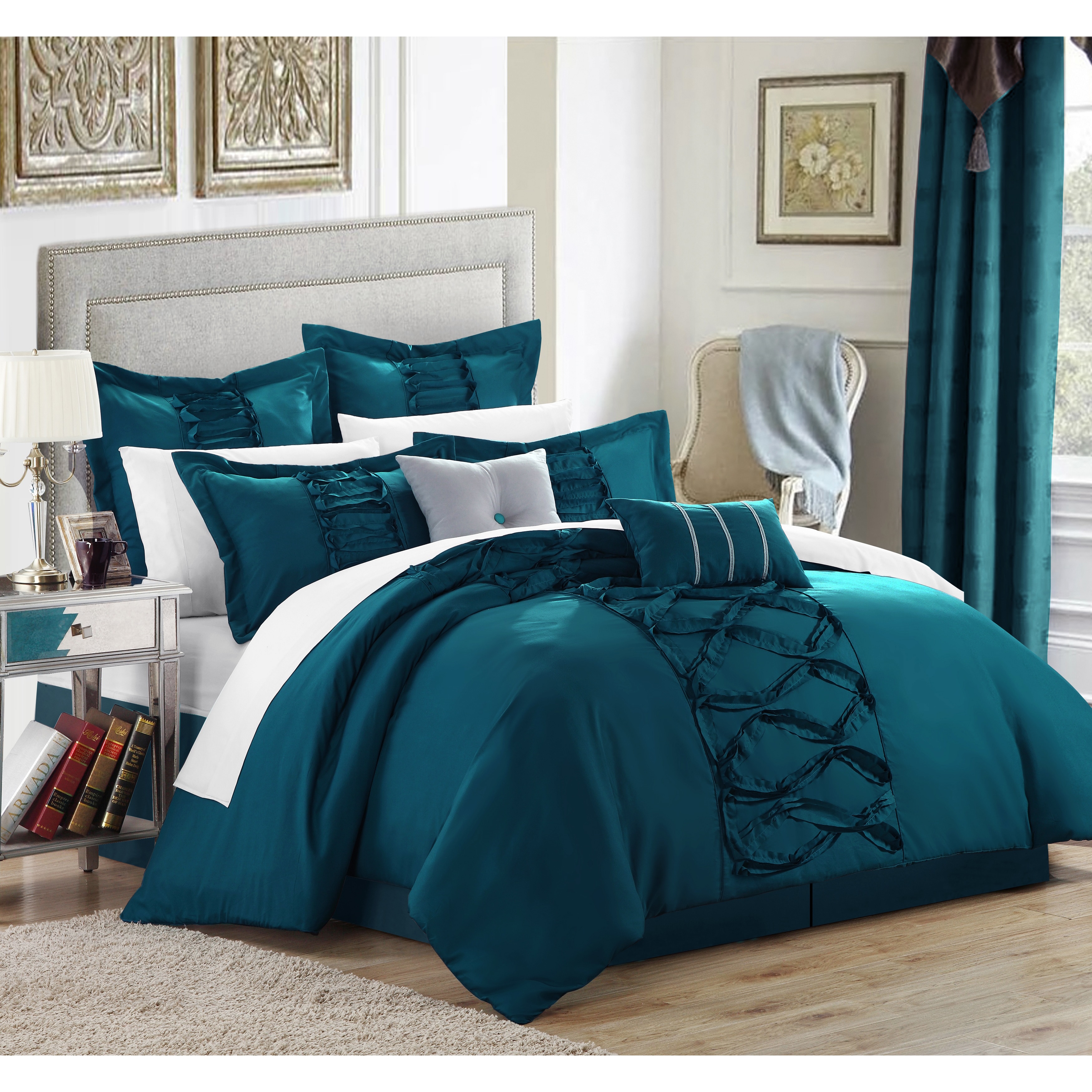 Oliver James Marlene Turquoise 12 Piece Bed In A Bag With Oliver James Marlene Turquoise 12 Piece Bed In A Bag With Sheet Set On Free Shipping Today 19972859