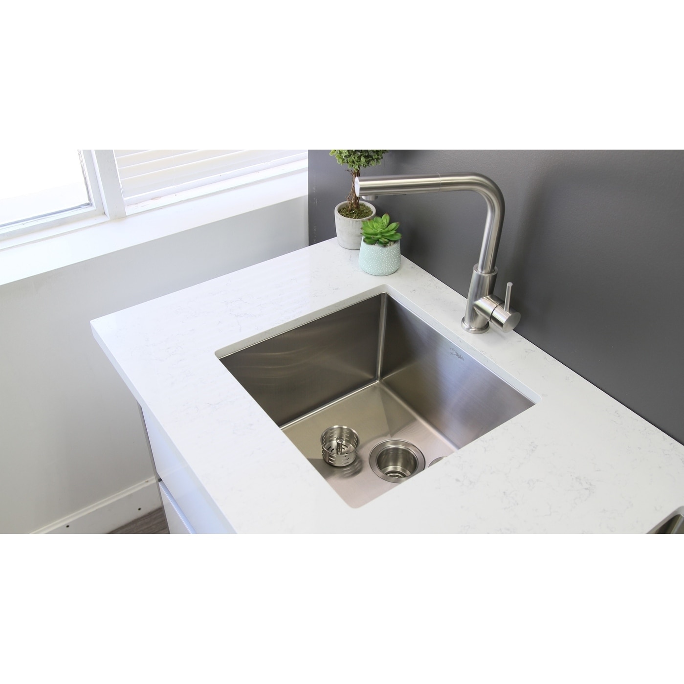 Stylish 19 Inch Single Bowl Undermount 18 Gauge Stainless Steel Stylish 19 Inch Single Bowl Undermount 18 Gauge Stainless Steel Kitchen Sink S 308 Aqua On Free Shipping Today 19977412