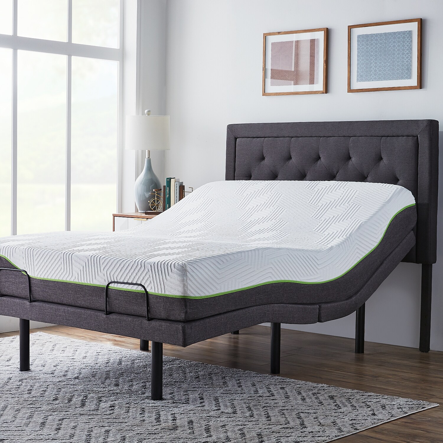 Lucid Comfort Collection 12 Inch Queen Size Premium Support Lucid Comfort Collection 12 Inch Queen Size Premium Support Memory Foam Mattress With L300 Adjule Bed Base