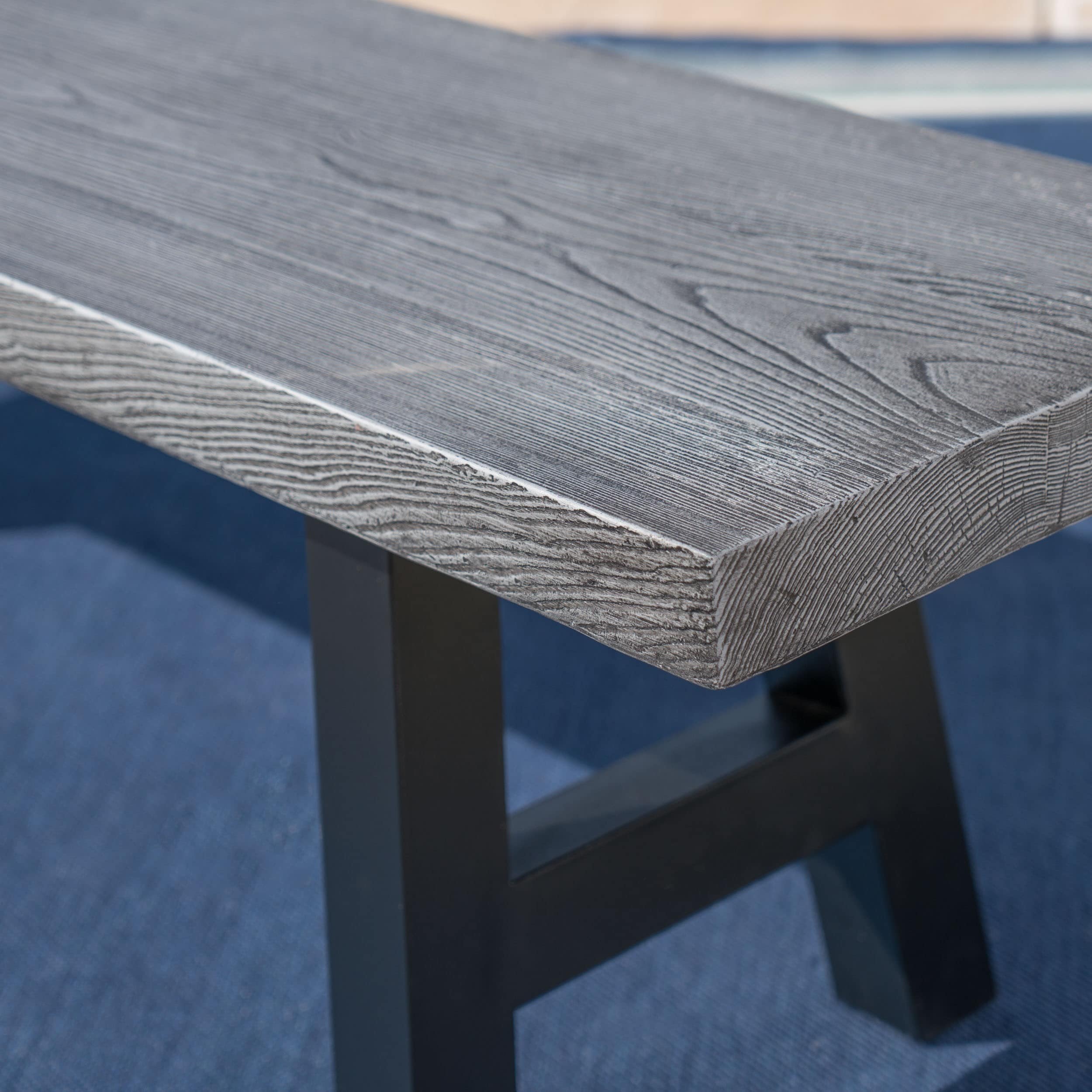 Shop Lido Outdoor Rectangle Concrete Picnic Dining Bench By