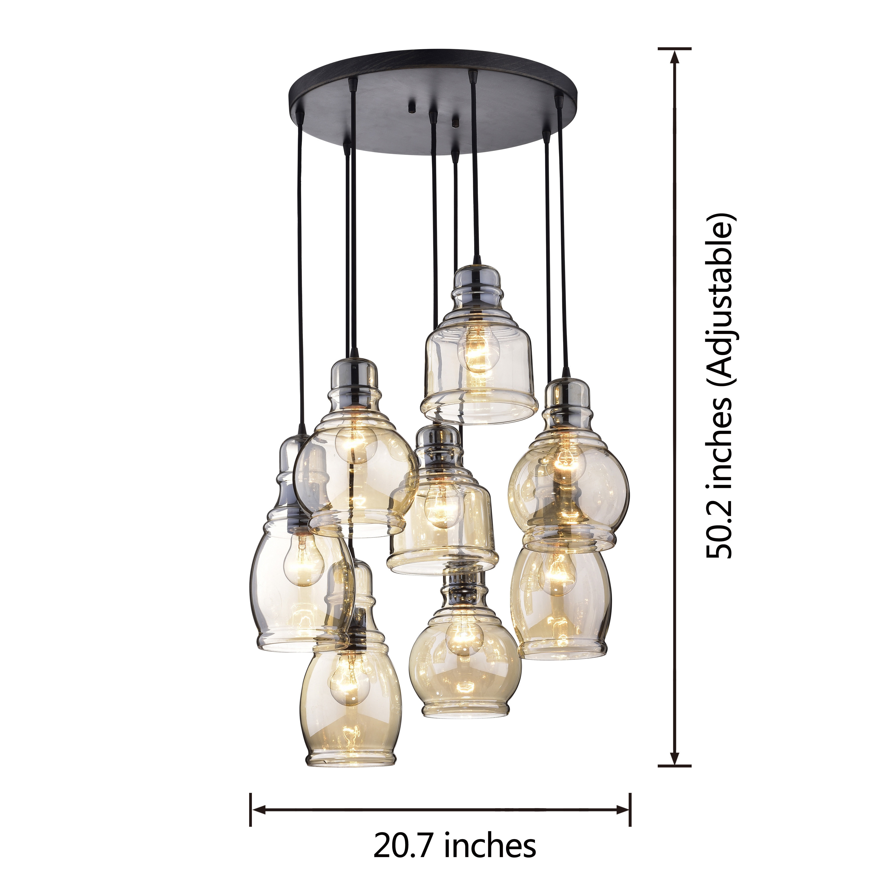 Elegant Cascade Pendant Lightcascade Light Best Of Light Chrome Crystal Chandelier Mariana Cognac Gl Cer Pendant In Antique Black Finish Free Shipping Today Com 20163267