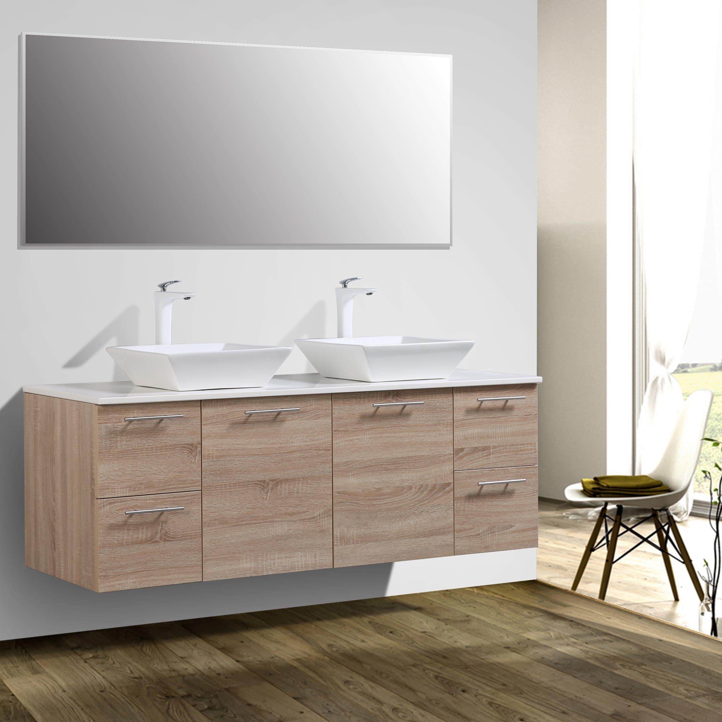 Eviva Luxury 60 Inch White Oak Bathroom Vanity Free Shipping Eviva Luxury 60 Inch White Oak Bathroom Vanity Free Shipping Today 20174466