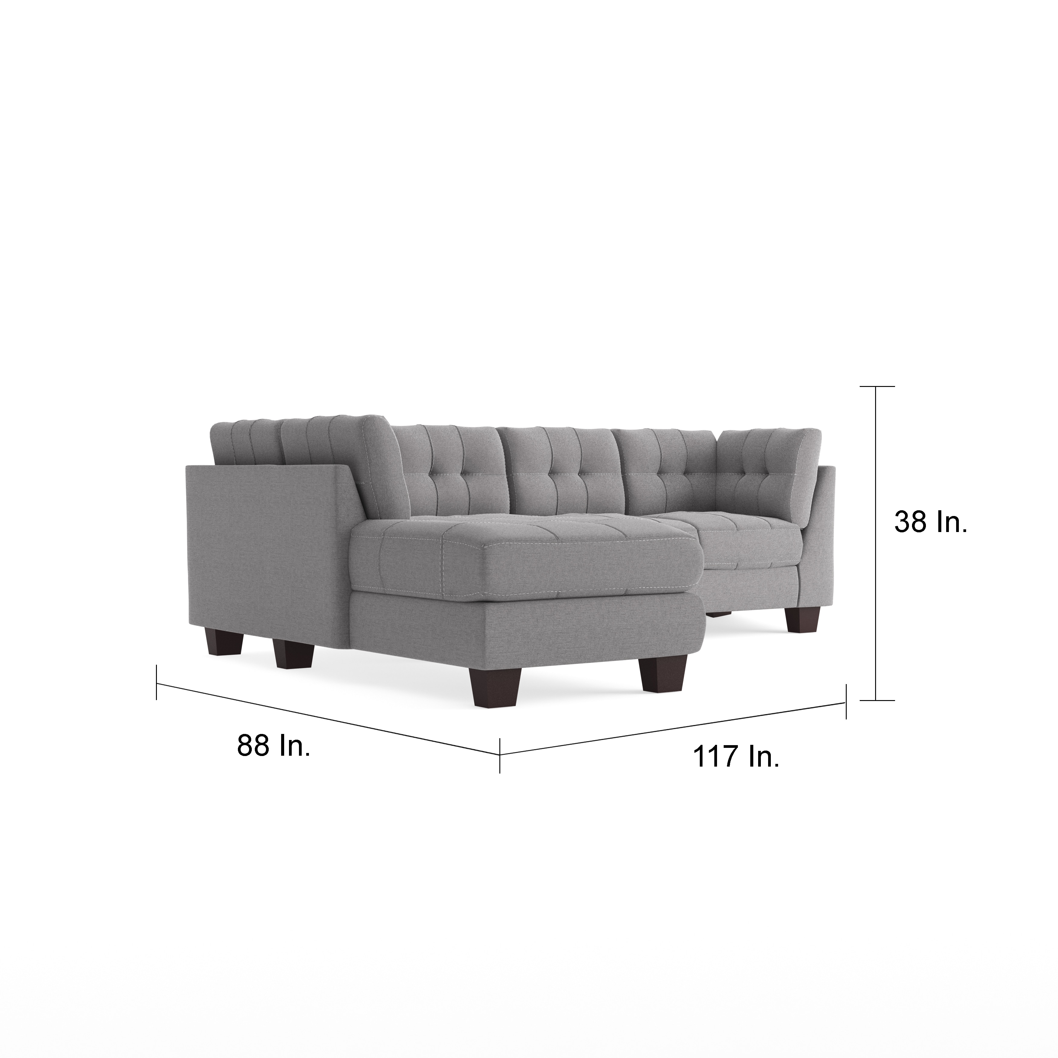 Clay Alder Home Wells Microfiber Sectional With Left Side Clay Alder Home Wells Microfiber Sectional With Left Side Facing Chaise Free Shipping Today 20254944