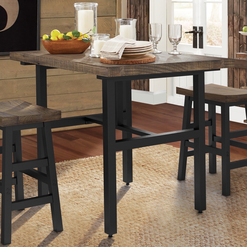 Shop Black Friday Deals On Carbon Loft Lawrence Reclaimed Wood Counter Height Dining Table Brown Overstock 20306611