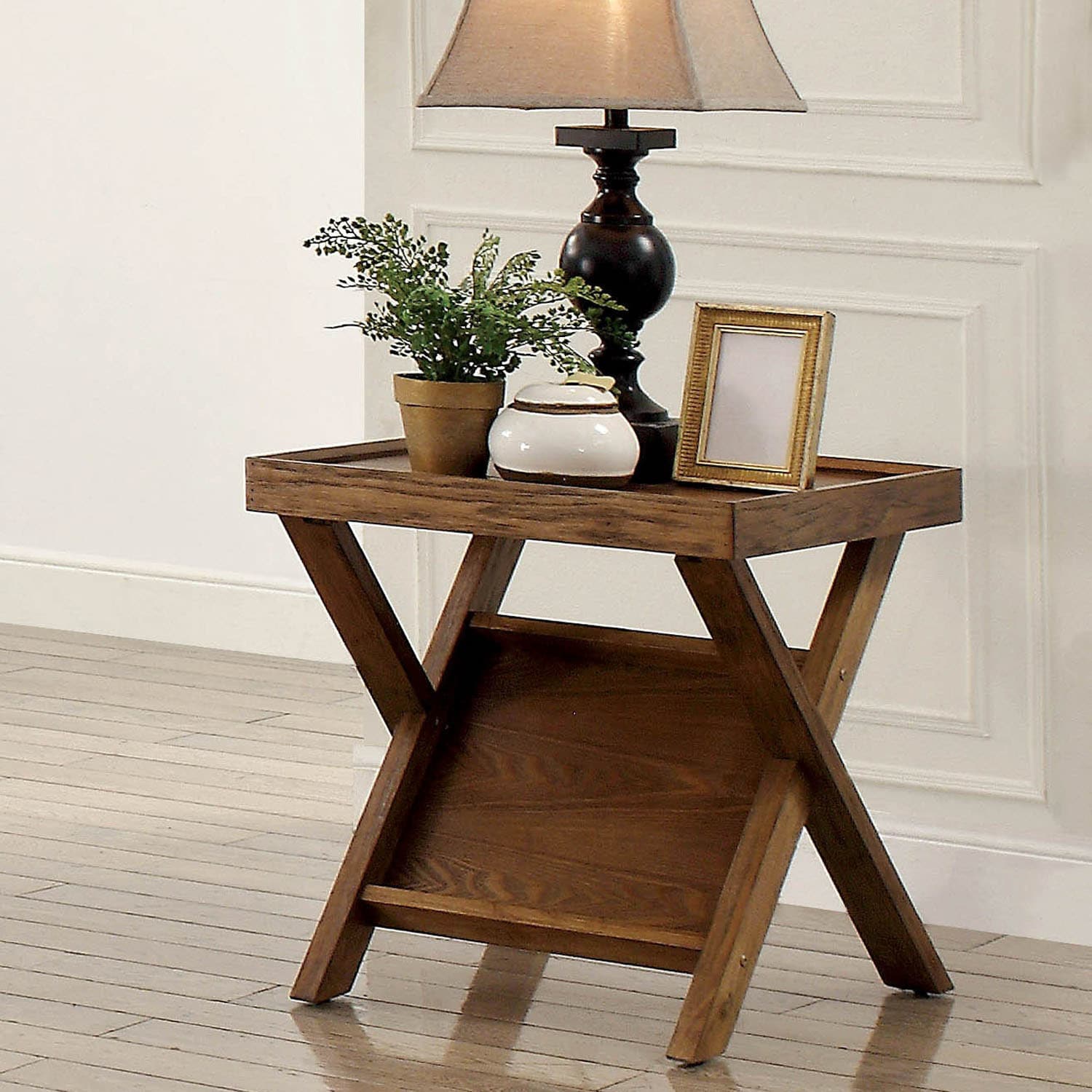 Furniture Of America Montecito Rustic Light Oak End Table With Furniture Of America Montecito Rustic Light Oak End Table With Magazine Rack Free Shipping Today 20351807