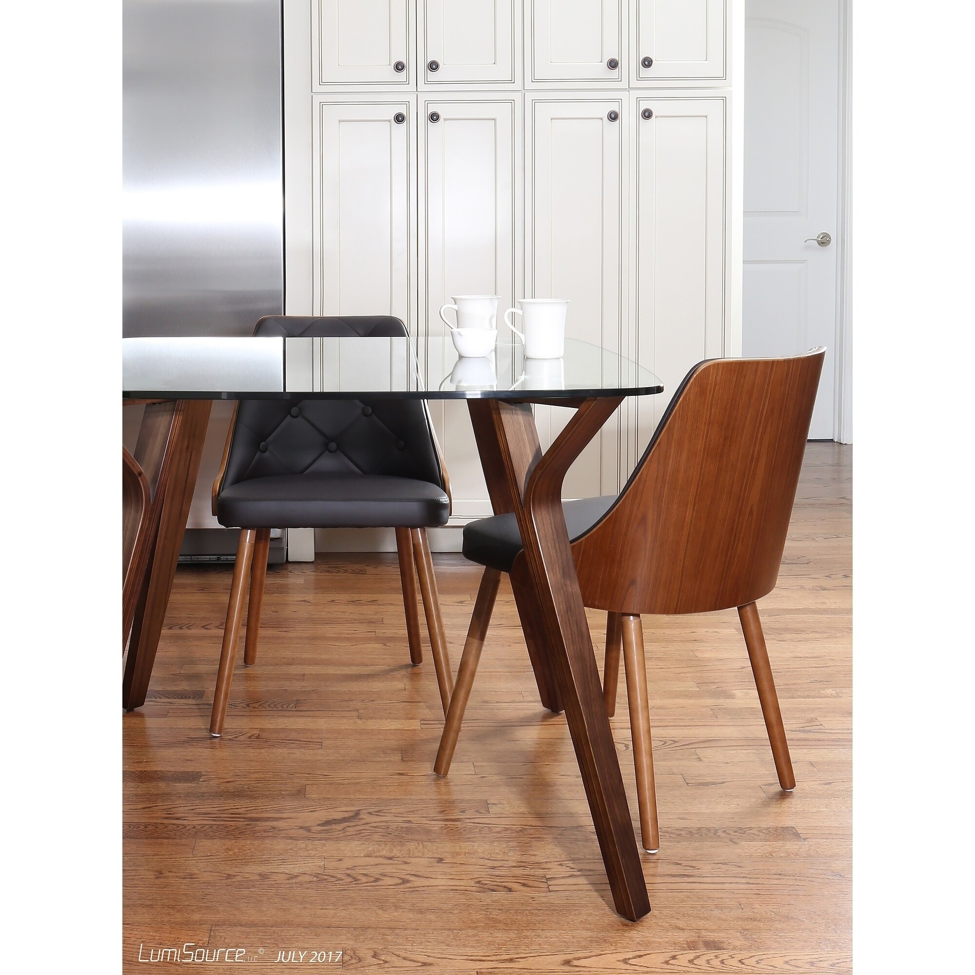 Carson Carrington Arvika Mid Century Modern Walnut Wood Dining Chair