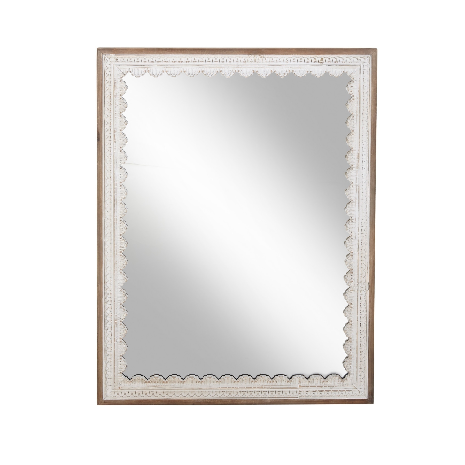 Modern 48 X 36 Inch Rectangular Wooden Framed Wall Mirror Modern 48 X 36 Inch Rectangular Wooden Framed Wall Mirror Brown Free Shipping Today 20460384