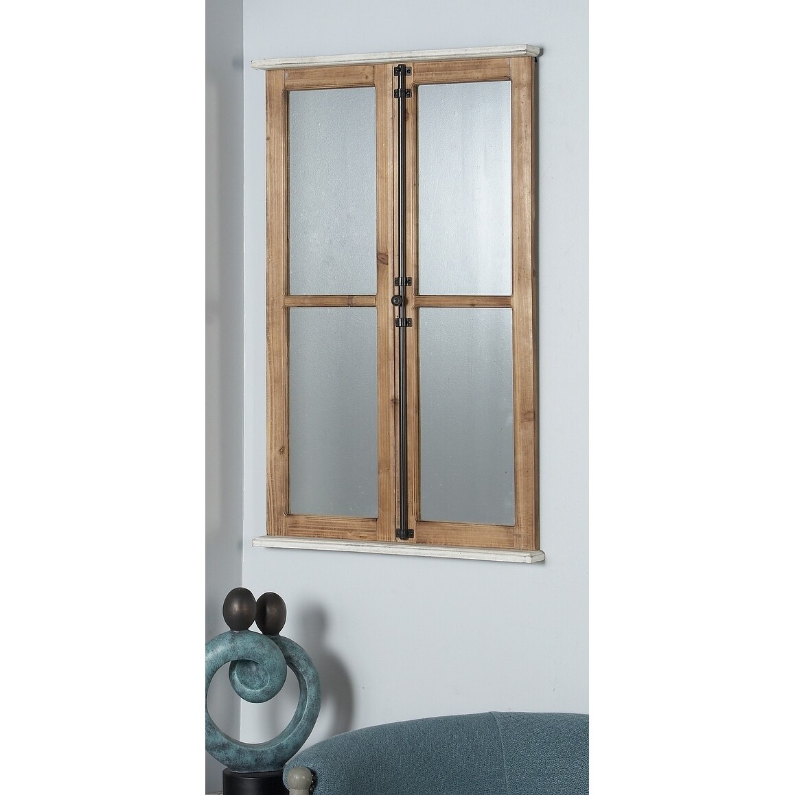 Farmhouse 40 X 25 Inch Rectangular Window Pane Wall Mirror Farmhouse 40 X 25 Inch Rectangular Window Pane Wall Mirror Brown Free Shipping Today 20460412