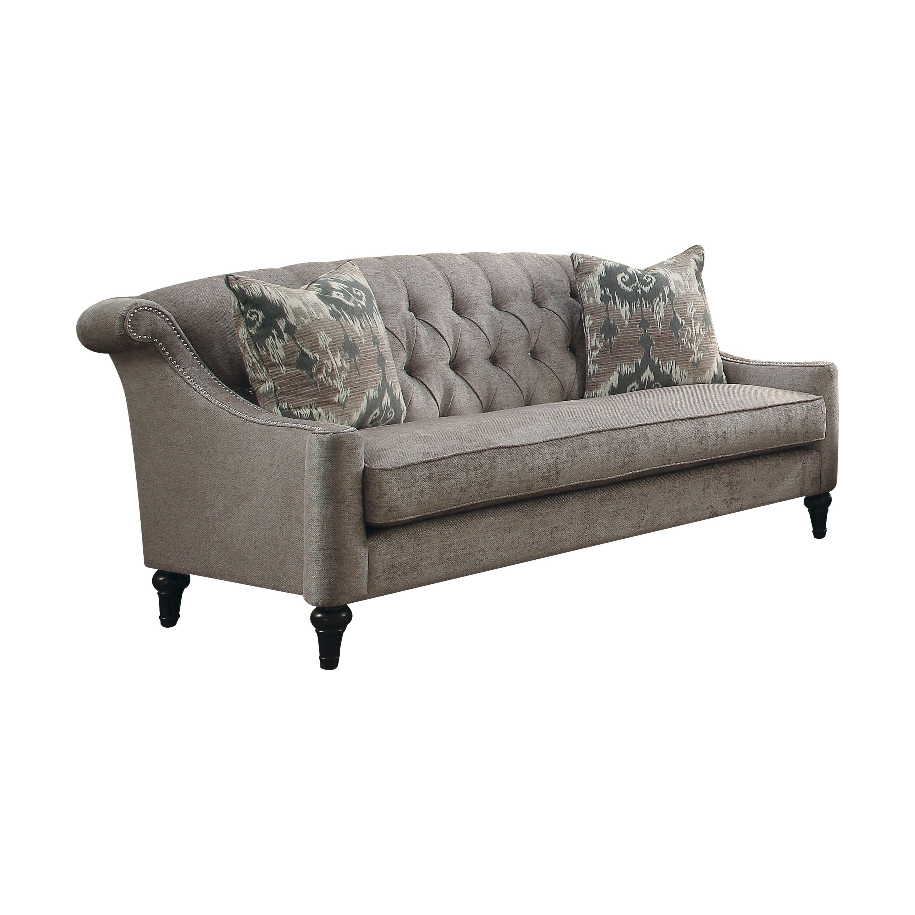 Acme Colten Down Feather Sofa With 2 Pillows In Beige Fabric Acme Colten Down Feather Sofa With 2 Pillows In Beige Fabric Free Shipping Today 20480336