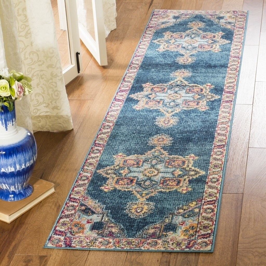 Shop Safavieh Merlot Classic Blue Multi Rug 2 X 8 2 X 8