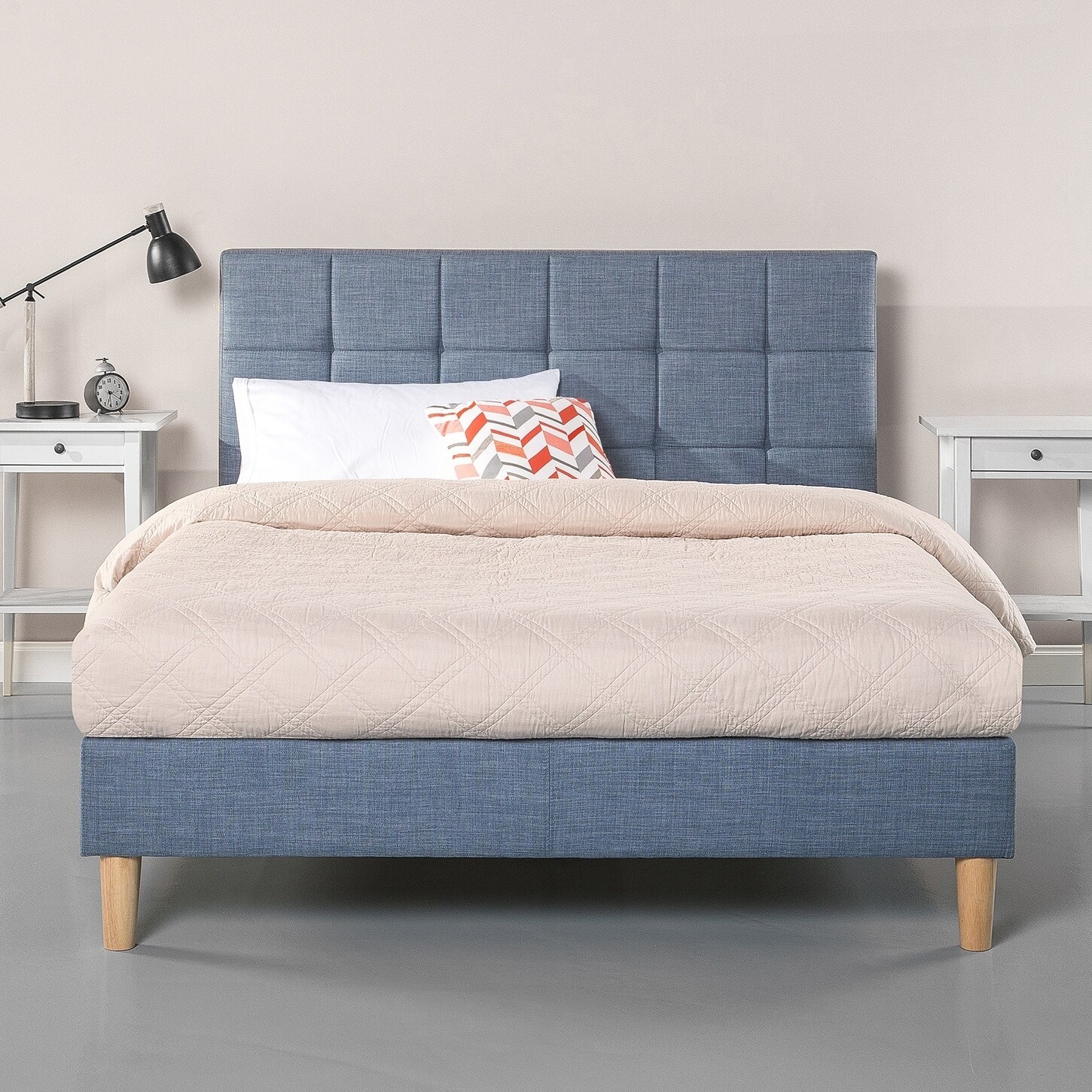 Priage By Zinus Square Sched Platform Bed Light Blue On Priage By Zinus Square Sched Platform Bed Light Blue