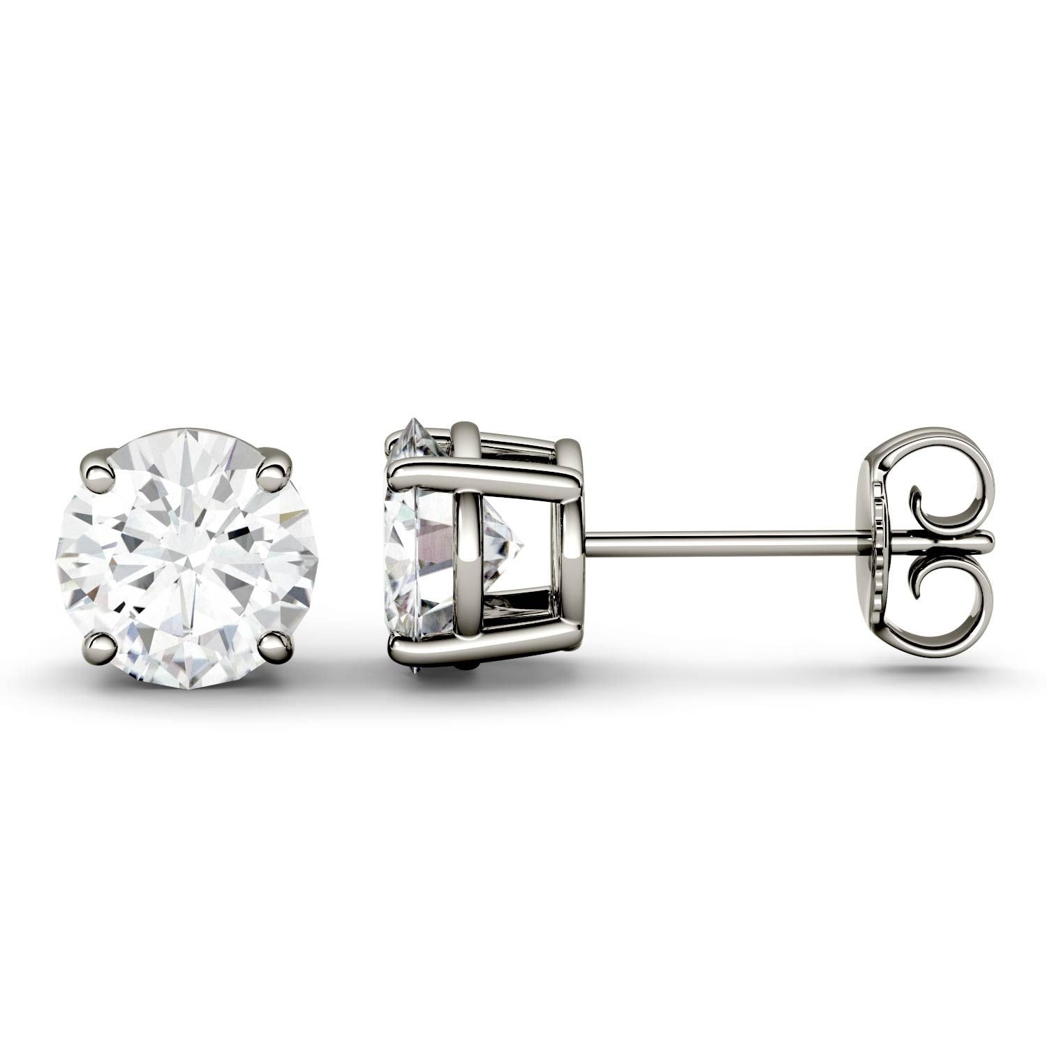 Twobirch Lab Grown Diamond Stud Earrings 1 2 Ct Twt To In Twobirch Lab Grown Diamond Stud Earrings 1 2 Ct Twt To In 14k White Gold H I Color I1 I2 Clarity Free Shipping Today