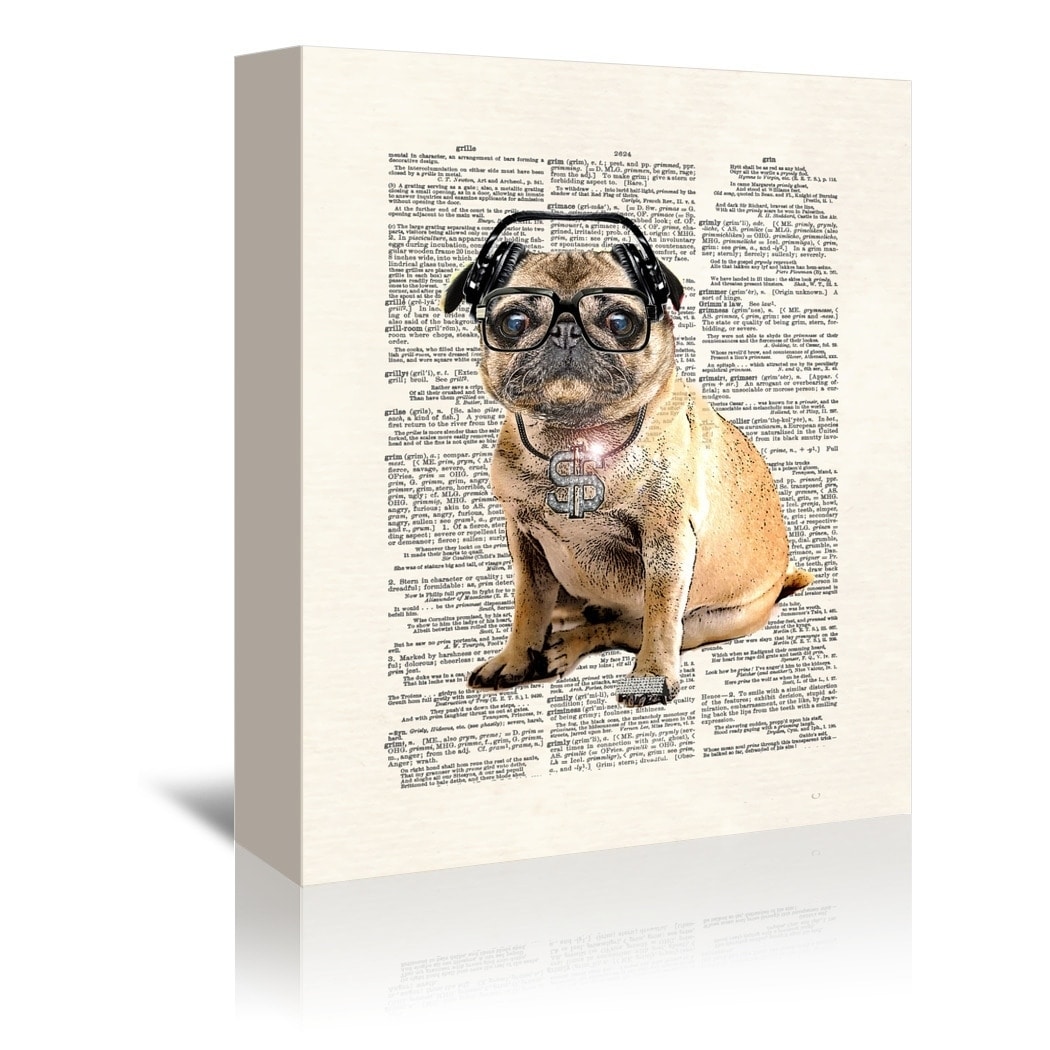 Shop Americanflat 'Pug Dmc' Gallery Wrapped Canvas - Free Shipping Today - Overstock.com - 20548144