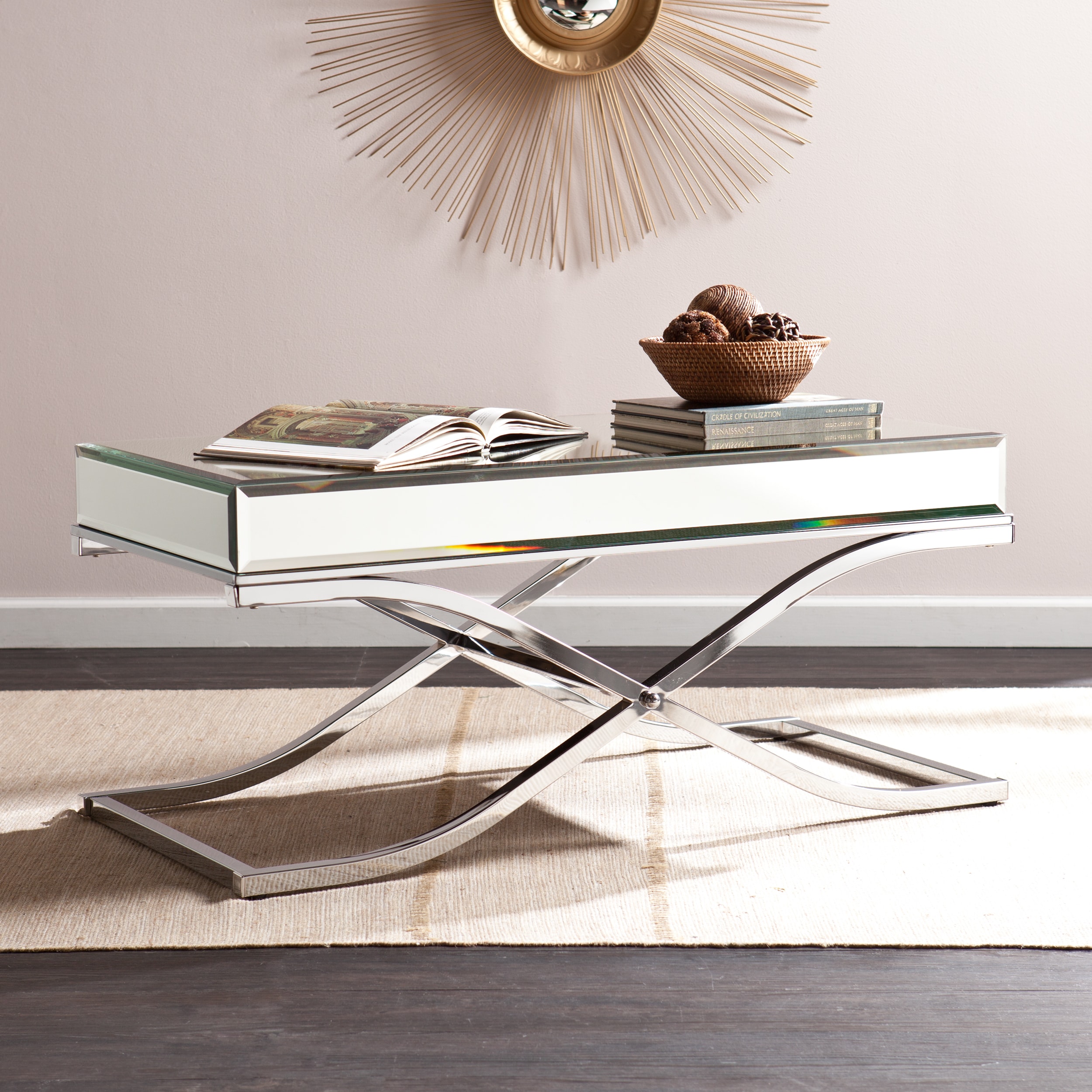 Silver Orchid Olivia Chrome Mirrored Coffee Tail Table Silver Orchid Olivia Chrome Mirrored Coffee Tail Table Free Shipping Today 20559035