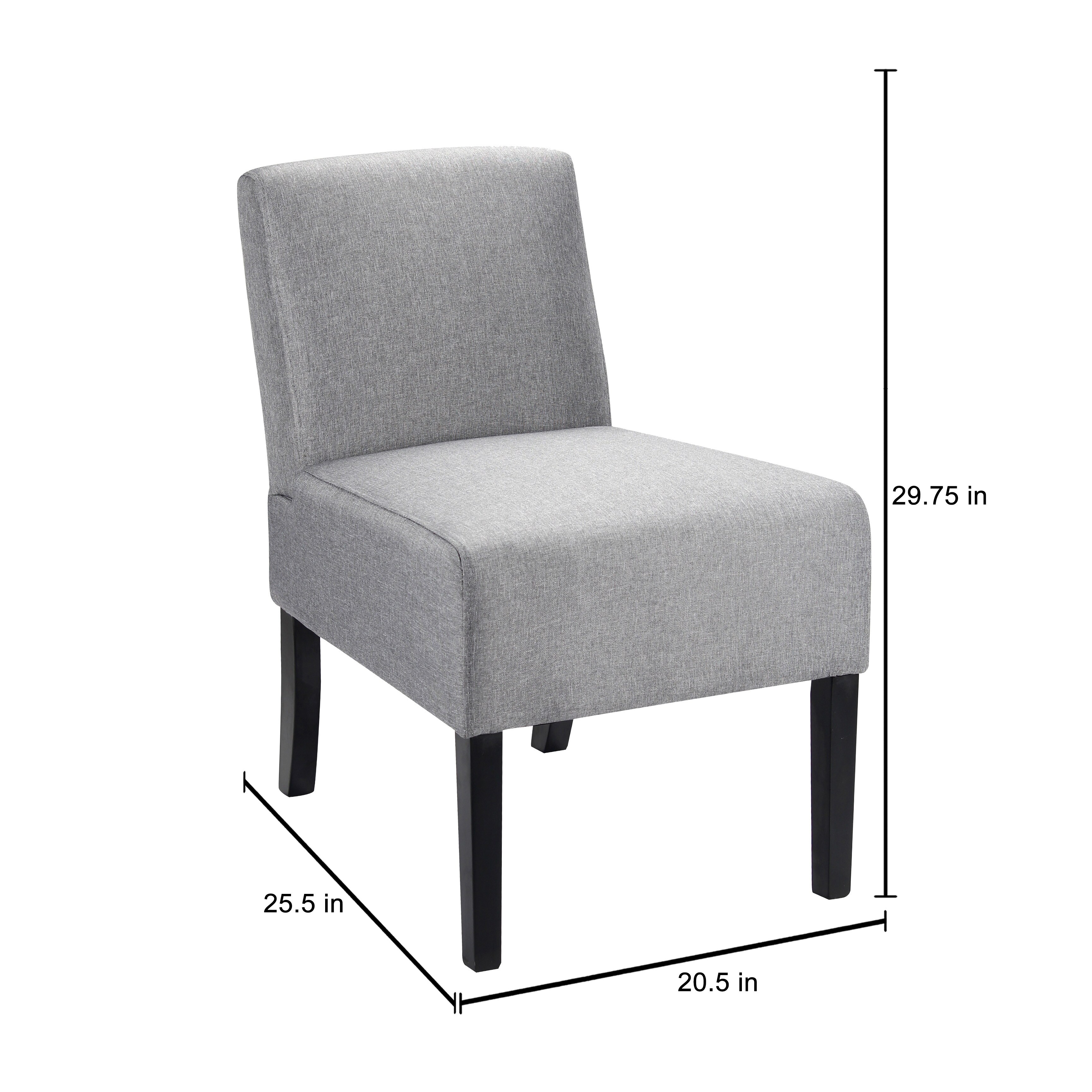 Porthos Home Contemporary Style Low Back Armless Accent Chair Free