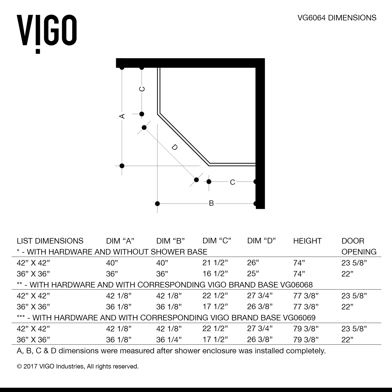 Vigo Ontario Chrome Frameless 36 Inch Neo Angle Shower Vigo Ontario Chrome Frameless 36 Inch Neo Angle Shower Enclosure And Base Free Shipping Today 20586292