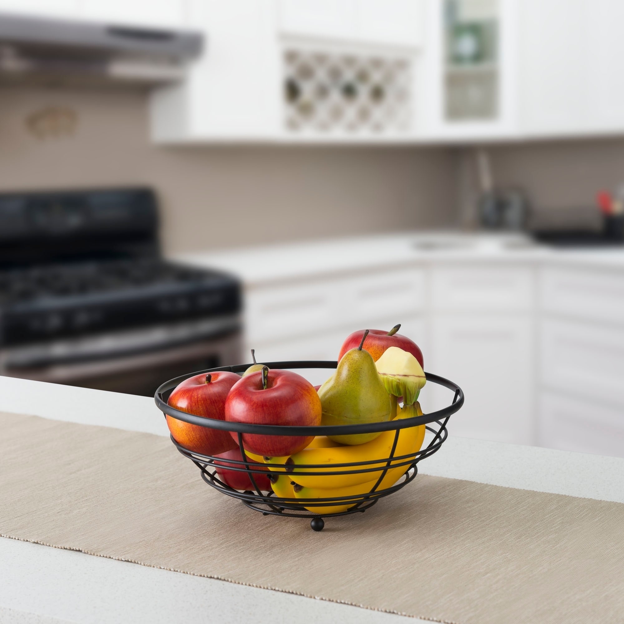 Home Basics Black Flat Wire Fruit Bowl Free Shipping On Home Basics Black Flat Wire Fruit Bowl Free Shipping On Orders Over 45 20600303