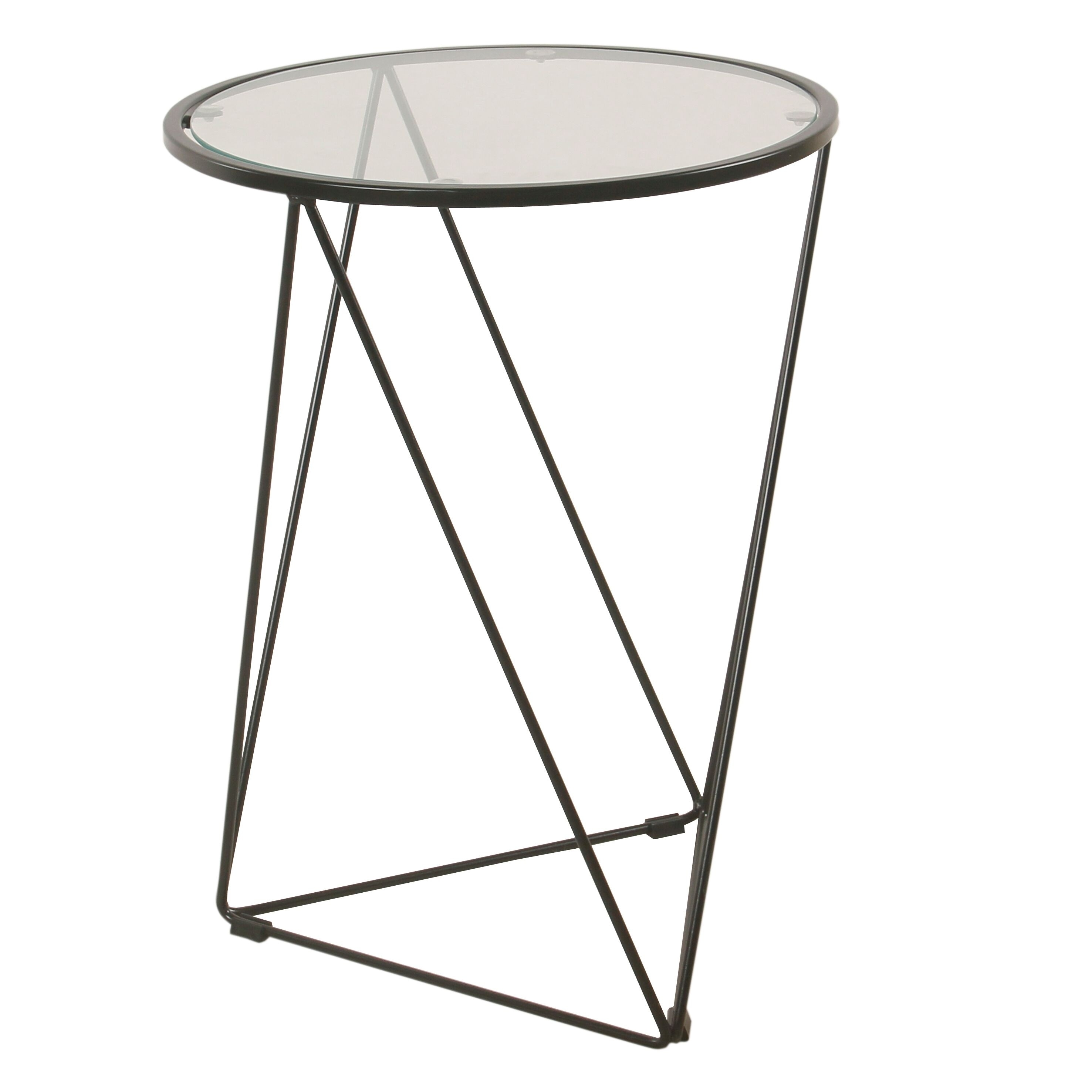 Homepop Metal Accent Table Triangle Gold Base Round Gl Top Homepop Metal Accent Table Triangle Gold Base Round Gl Top On Free Shipping Today 20603769