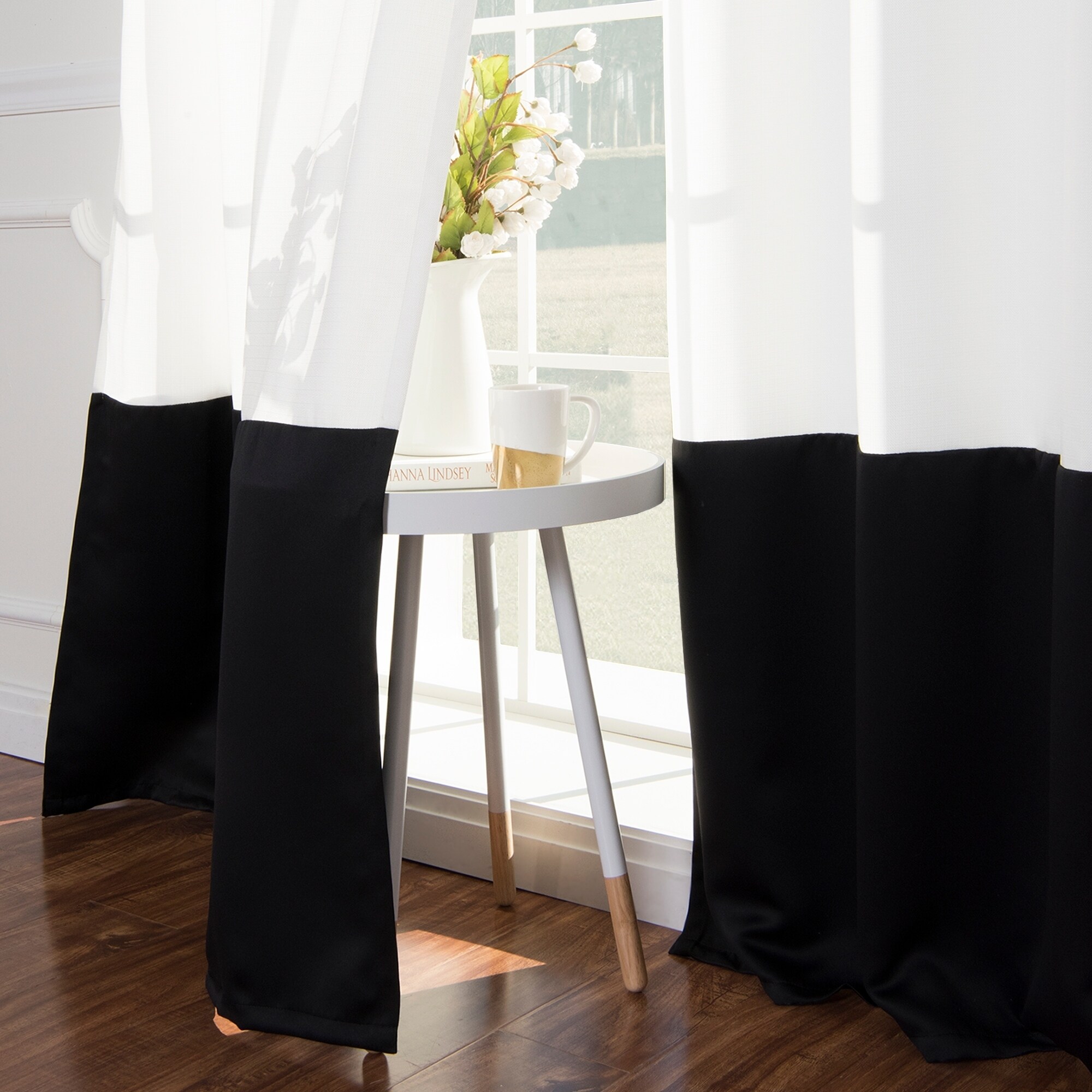Aurora Home Grommet Colorblock Oxford Curtain Panel Pair On Aurora Home Grommet Colorblock Oxford Curtain Panel Pair On Free Shipping Today 20627648