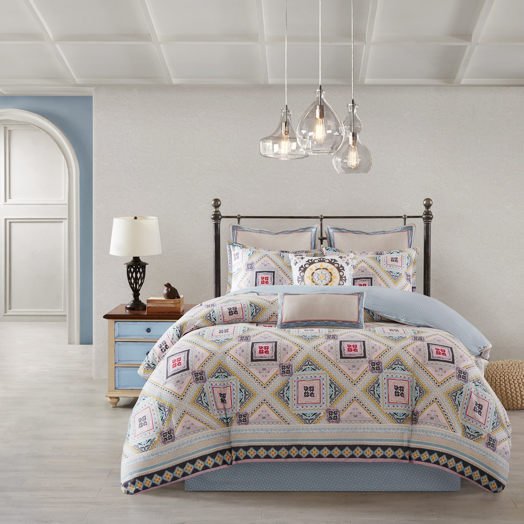 Echo Design Ibiza Cotton Reversible Print Comforter Set Free Echo Design Ibiza Cotton Reversible Print Comforter Set