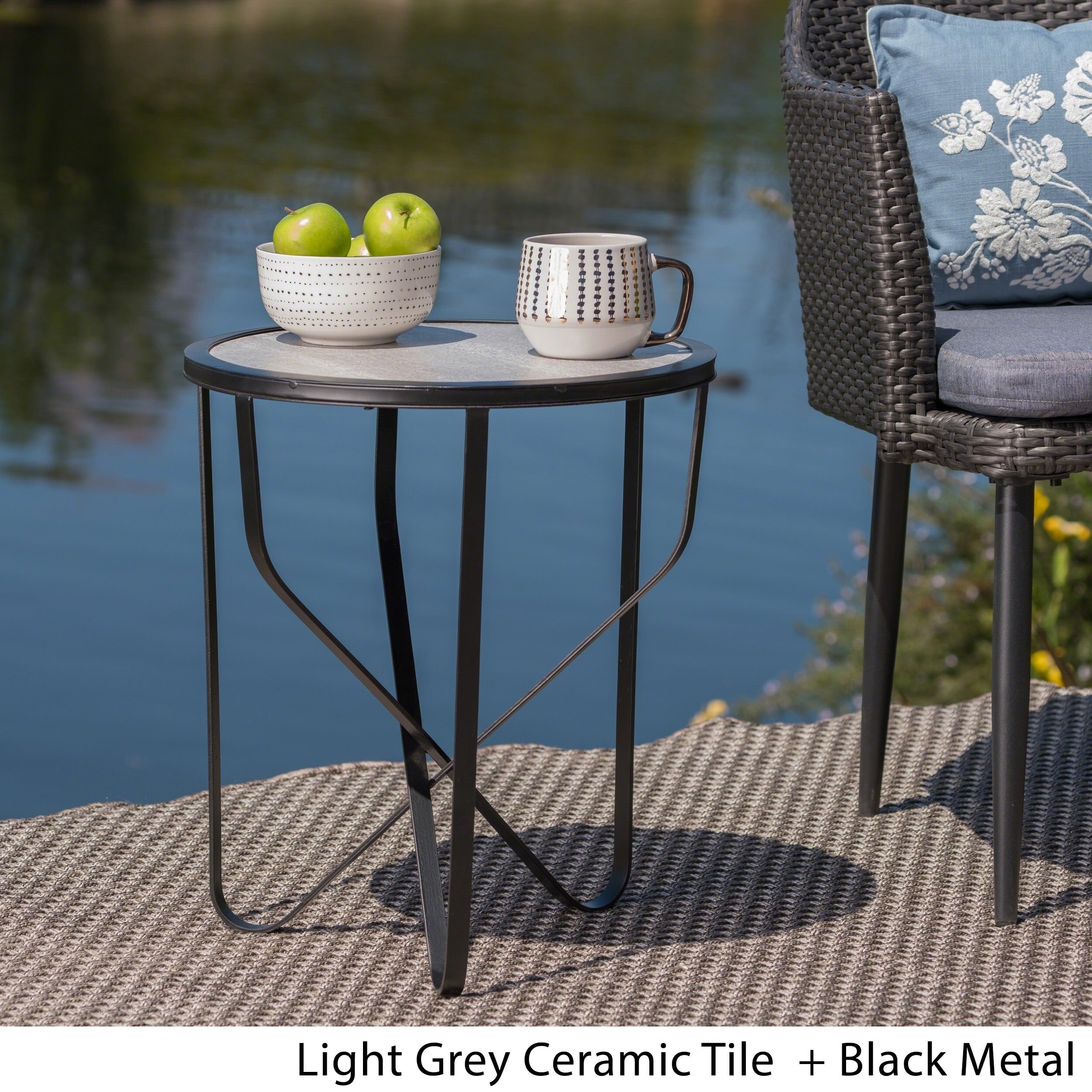 Norfolk Outdoor 18 Inch Ceramic Tile Side Table By Christopher Norfolk Outdoor 18 Inch Ceramic Tile Side Table By Christopher Knight Home On Free Shipping Today 20658056