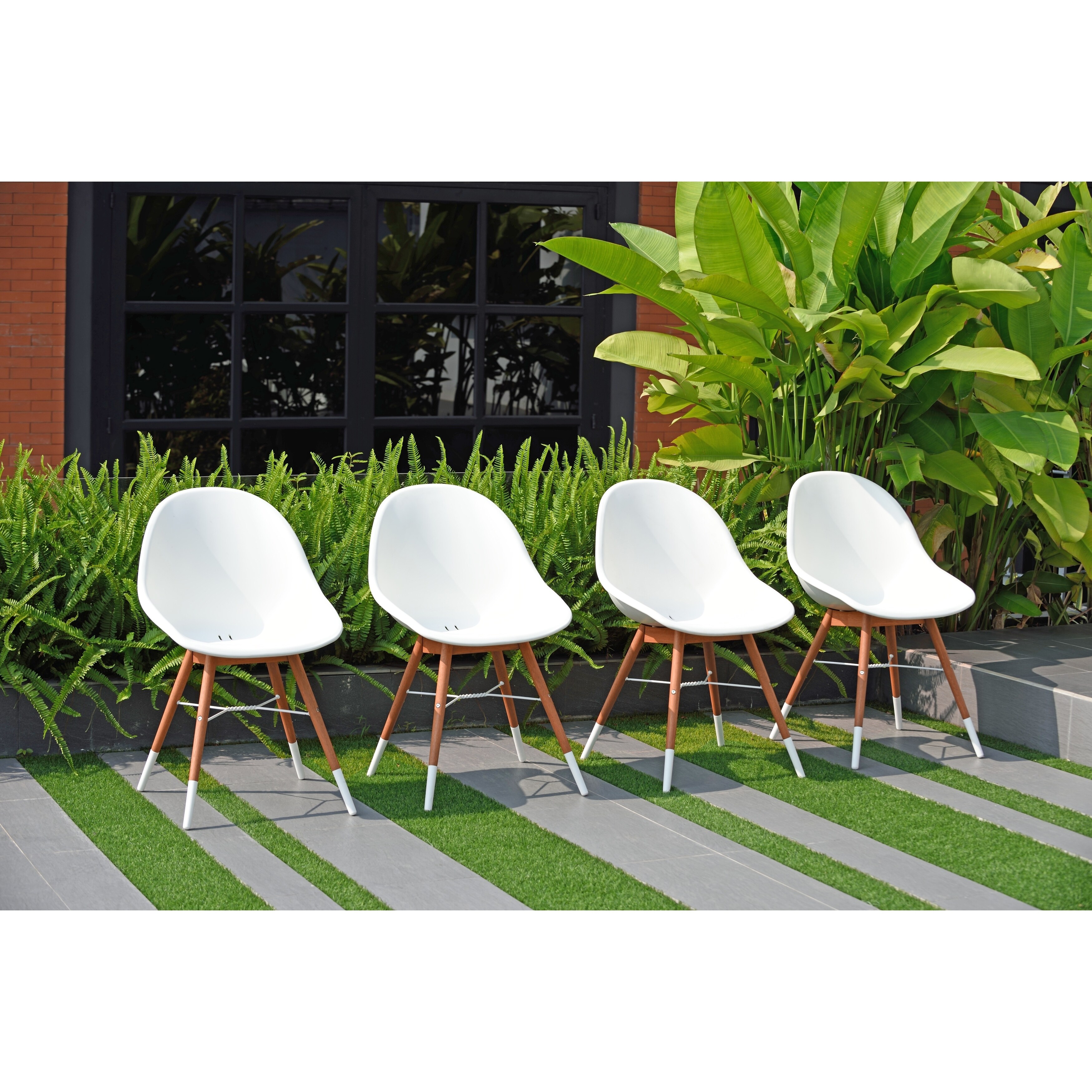 Ia Hawaii Patio Dining Chair Set White Of 2 Or 4 Ia Hawaii Patio Dining Chair Set White Of 2 Or 4 On Free Shipping Today 20695054