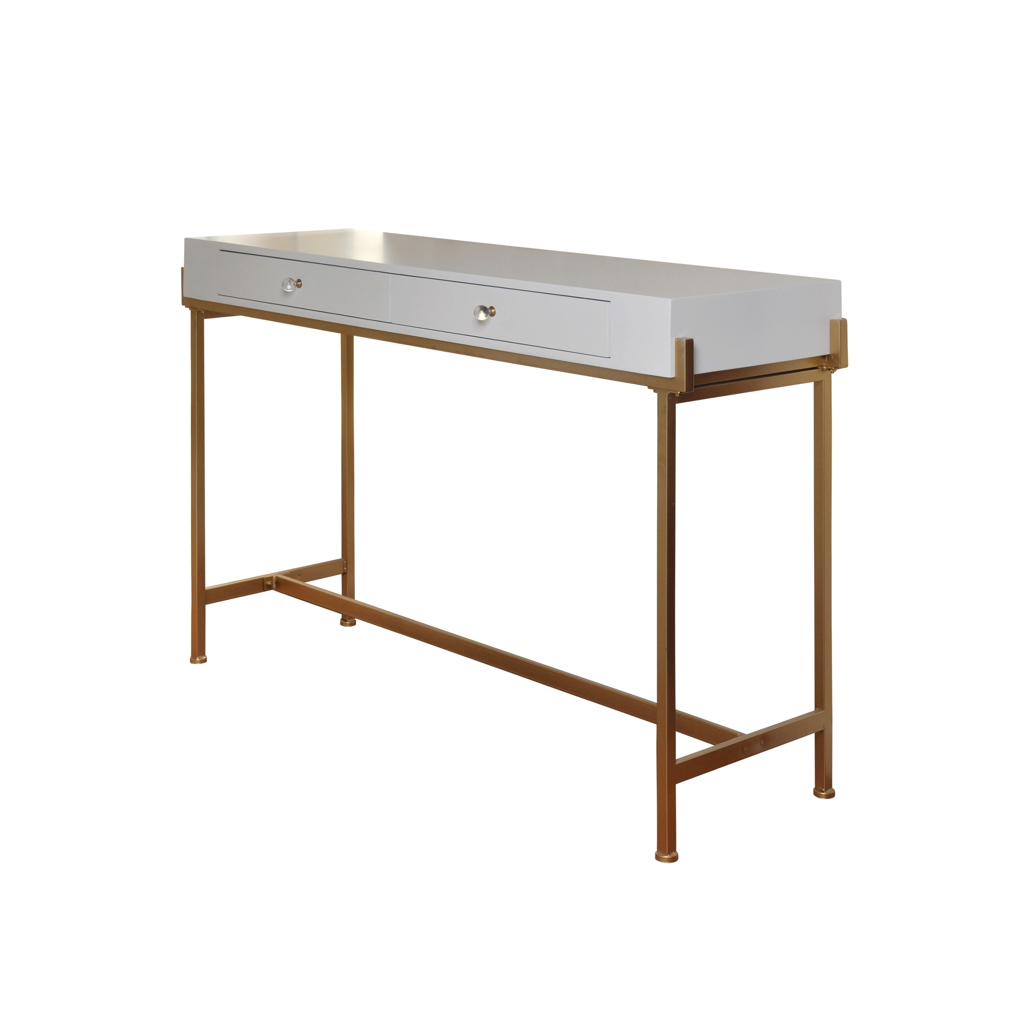 2 Drawer White Lacquer Console Table Antique Gold Frame 2 Drawer White Lacquer Console Table Antique Gold Frame Free Shipping Today 20730877