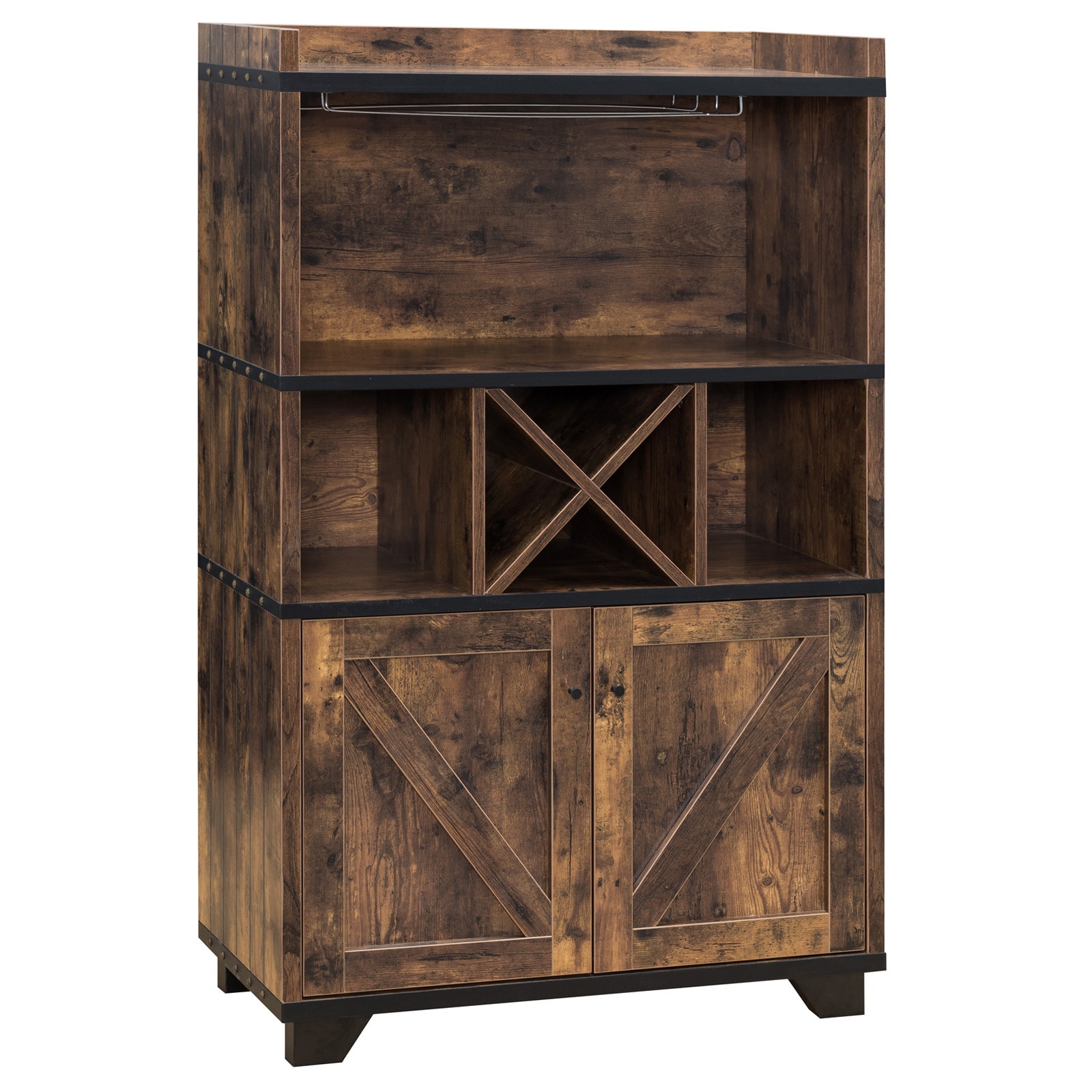 Furniture Of America Wesleyan Rustic Farmhouse Wine Cabinet Furniture Of America Wesleyan Rustic Farmhouse Wine Cabinet Buffet On Free Shipping Today 20735360